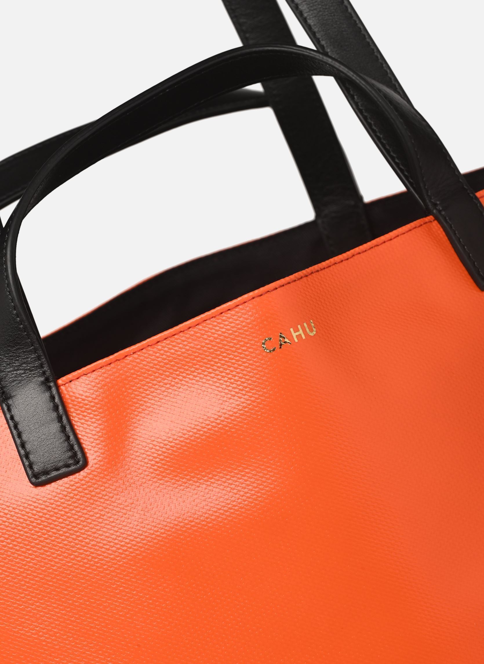 Borsa da spiaggia Pratique Zippé Small Orange - Noire donna arancione CAHU Borsa da spiaggia Pratique Zippé Small Orange - Noire donna arancione Orange