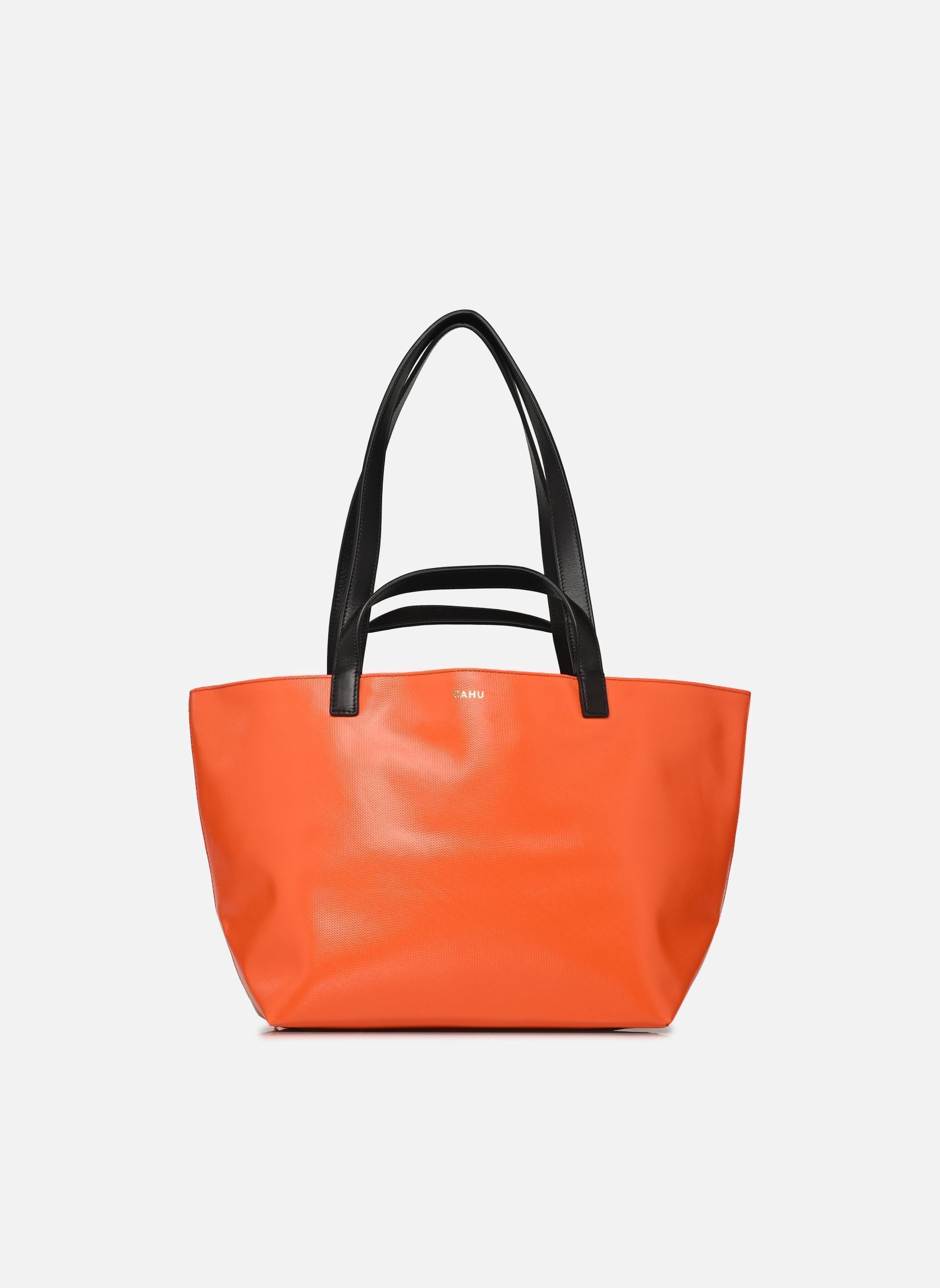 Borsa da spiaggia Pratique Zippé Small Orange - Noire donna arancione CAHU Borsa da spiaggia Pratique Zippé Small Orange - Noire donna arancione Orange