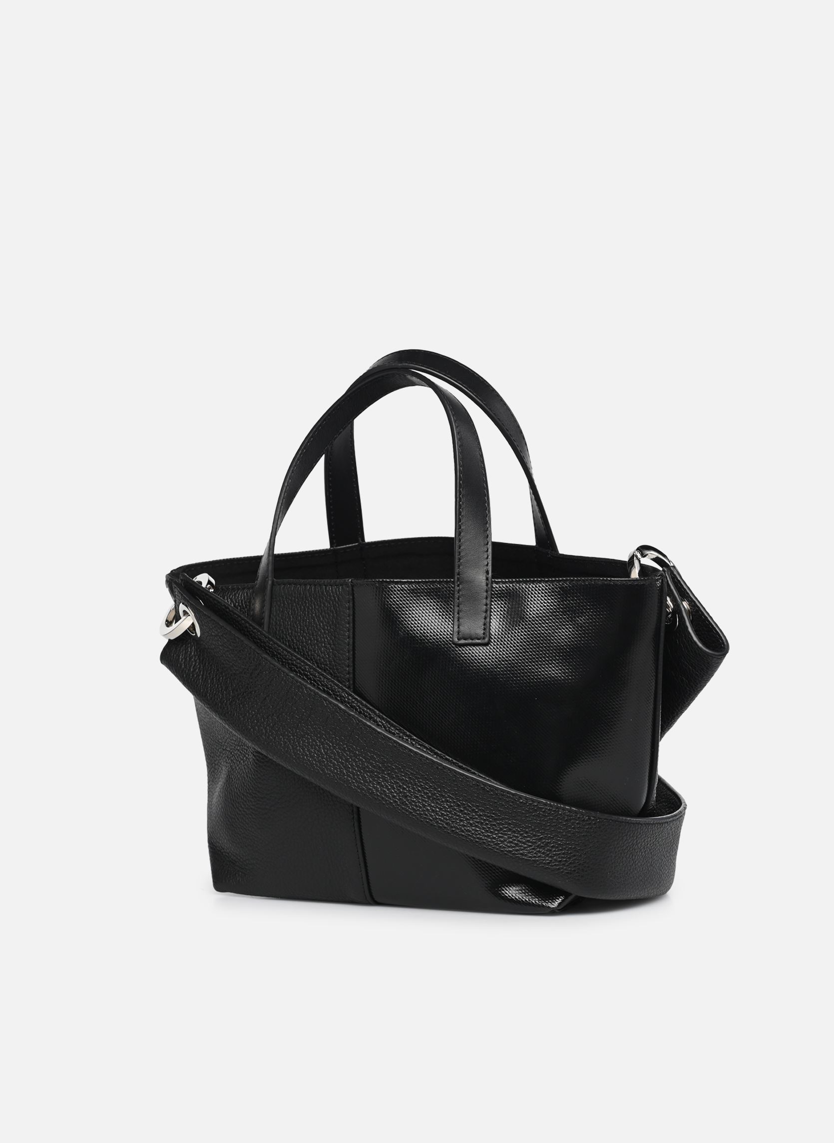 Grote winkelzak Pratique XS Cuir dames zwart CAHU Grote winkelzak Pratique XS Cuir dames zwart Black/black