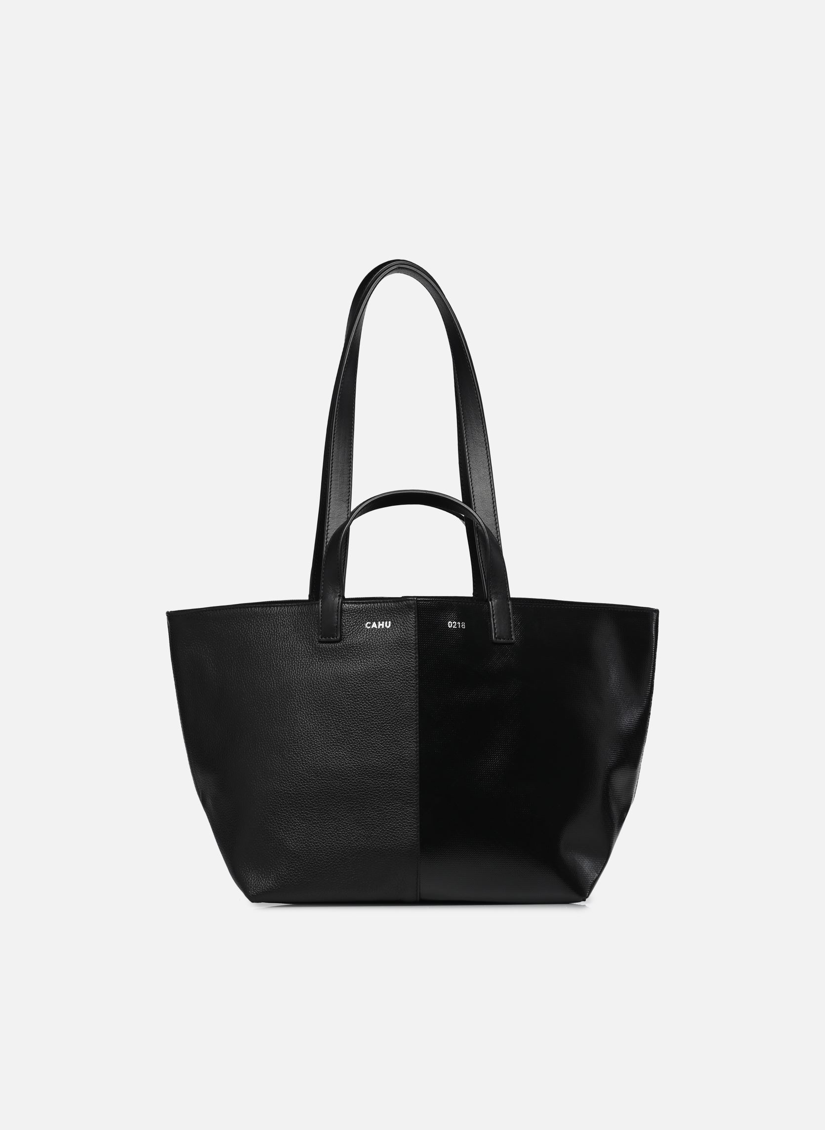 Grote winkelzak Pratique Cuir Small dames zwart CAHU Grote winkelzak Pratique Cuir Small dames zwart Black/black