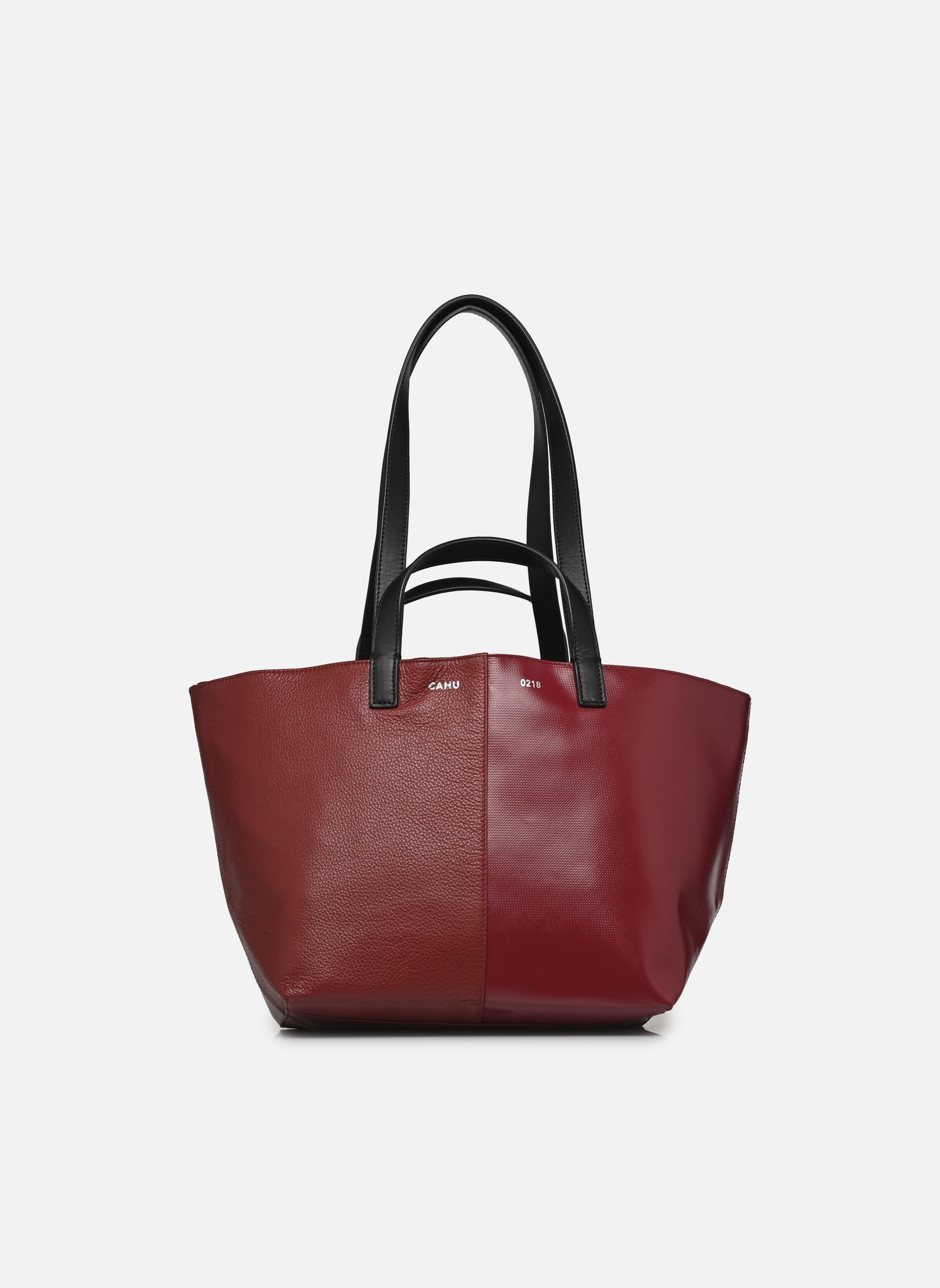 Cabas Pratique Cuir Small femme bordeaux CAHU Cabas Pratique Cuir Small femme bordeaux BURGUNDY/BURGUNDY