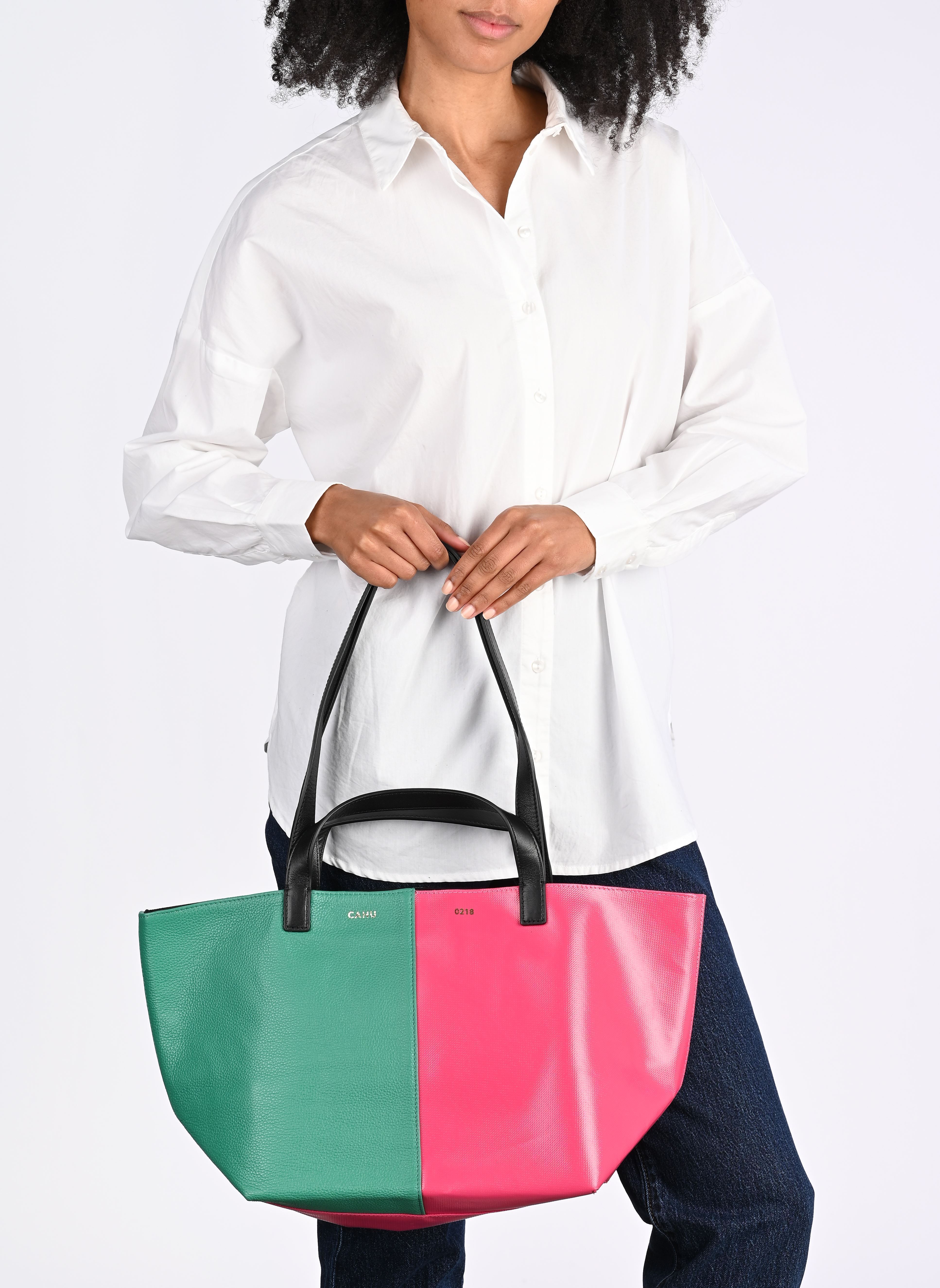 Grote winkelzak Pratique Cuir Medium dames roze CAHU Grote winkelzak Pratique Cuir Medium dames roze PCSPIG-N