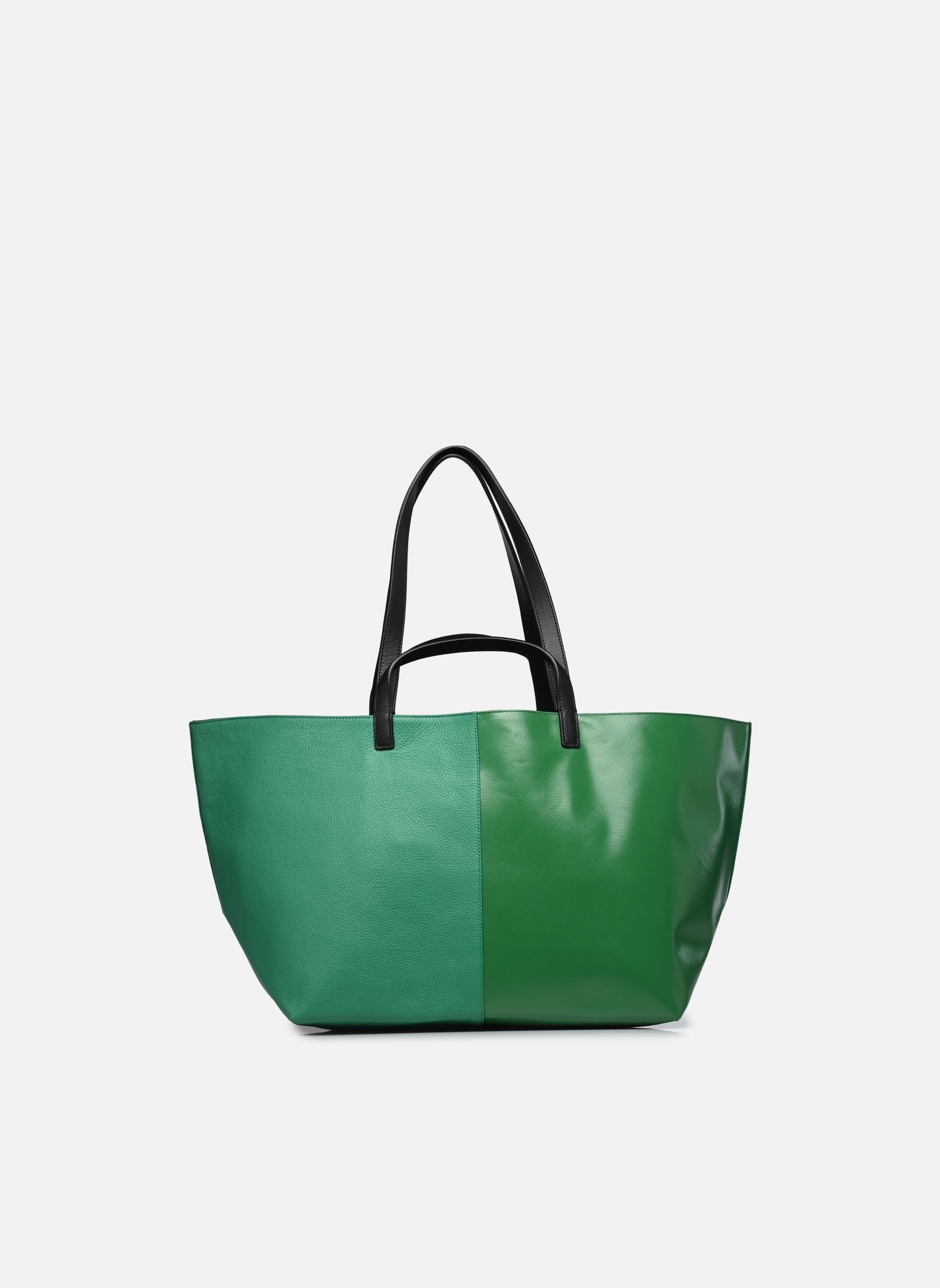 Grote winkelzak Pratique Cuir Medium dames groen CAHU Grote winkelzak Pratique Cuir Medium dames groen DARK GREEN/DARK GREEN