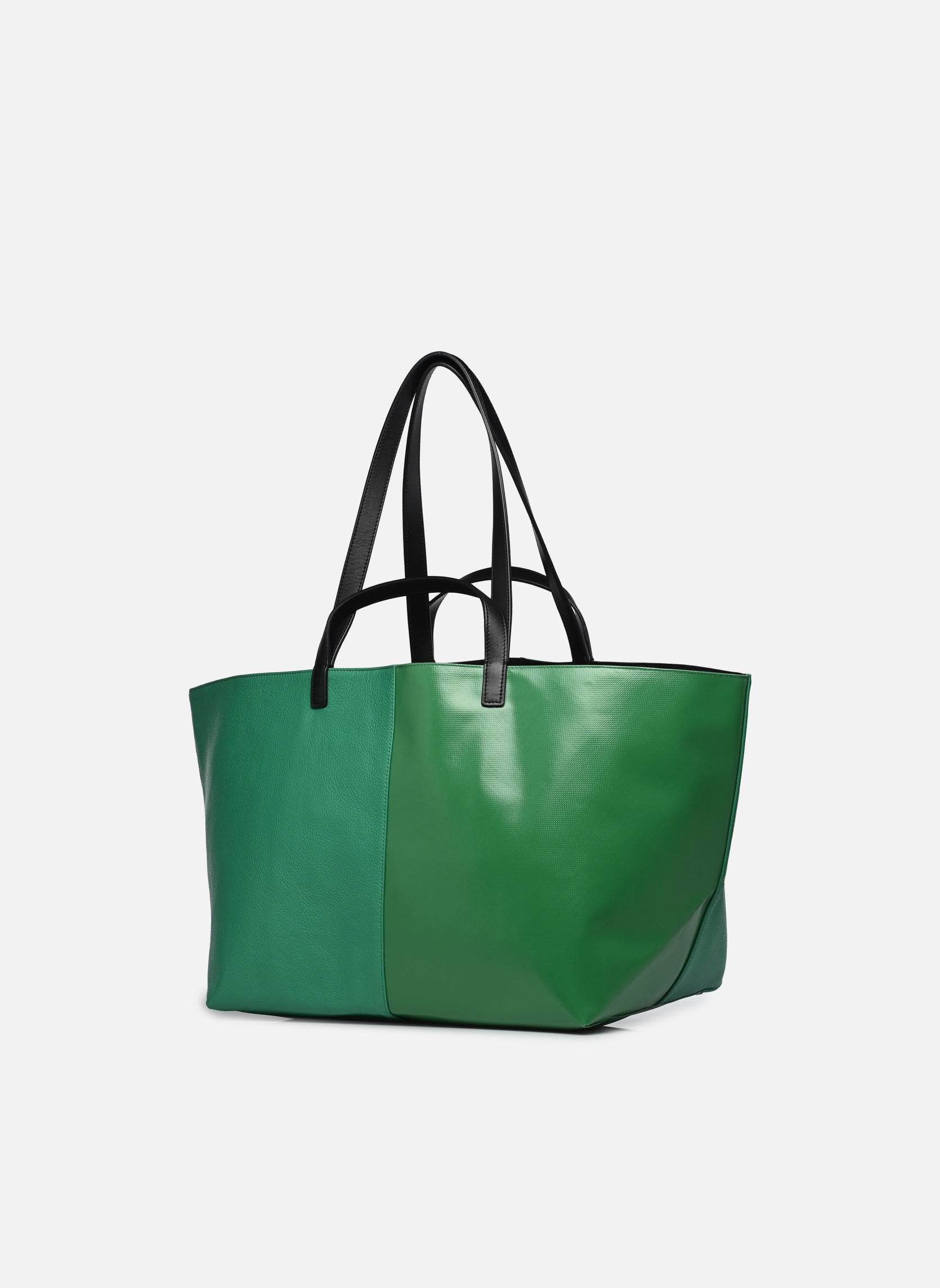 Grote winkelzak Pratique Cuir Medium dames groen CAHU Grote winkelzak Pratique Cuir Medium dames groen DARK GREEN/DARK GREEN