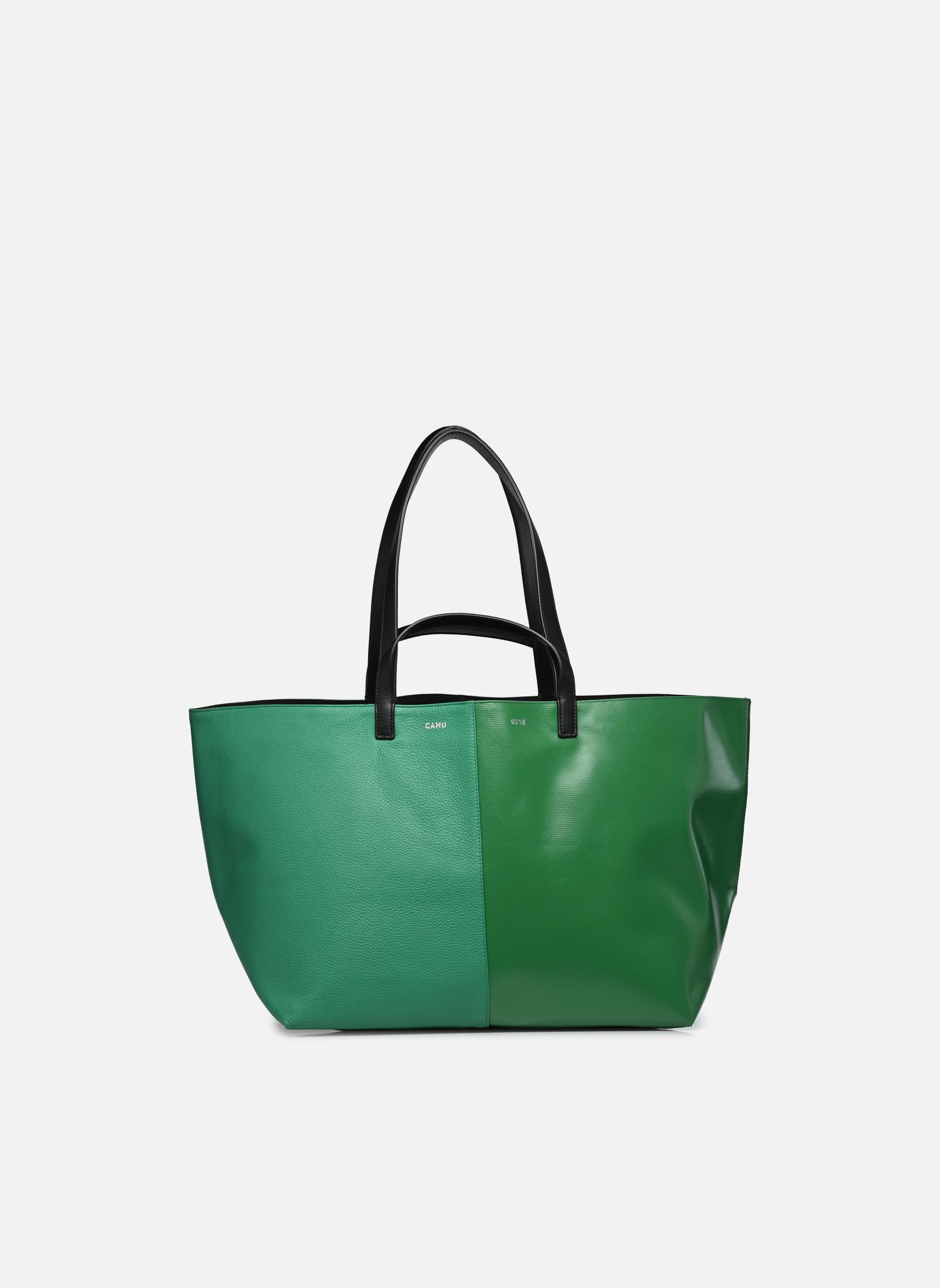 Grote winkelzak Pratique Cuir Medium dames groen CAHU Grote winkelzak Pratique Cuir Medium dames groen DARK GREEN/DARK GREEN