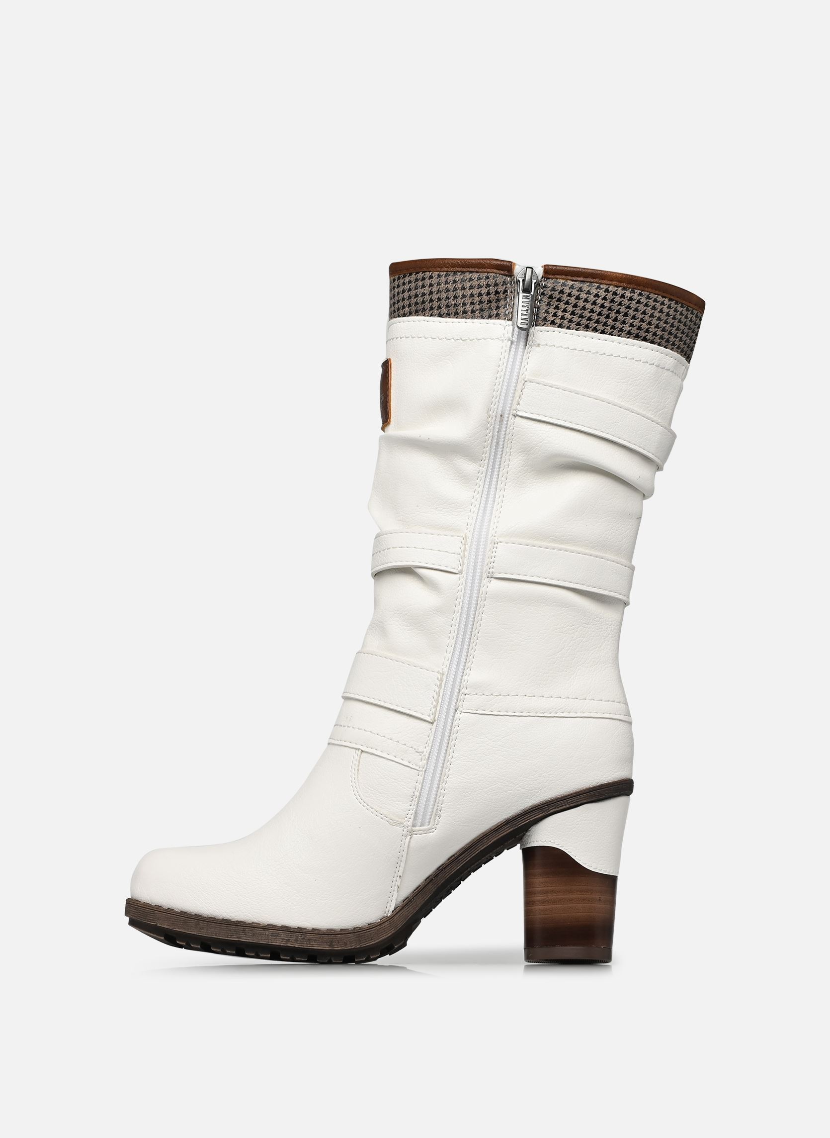 Bottes 15M0162001 femme blanc Mustang shoes Bottes 15M0162001 femme blanc WHITE