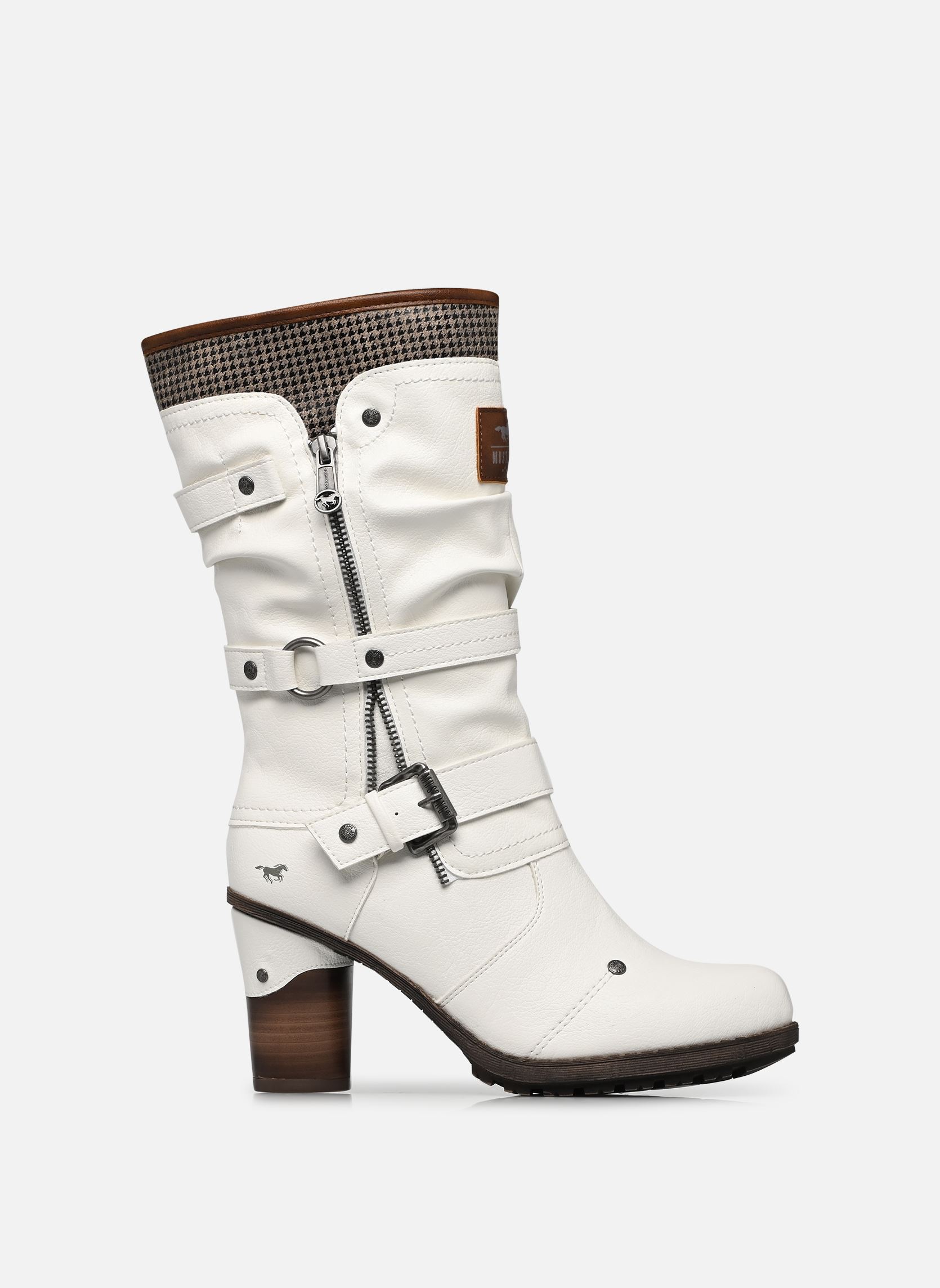 Bottes 15M0162001 femme blanc Mustang shoes Bottes 15M0162001 femme blanc WHITE