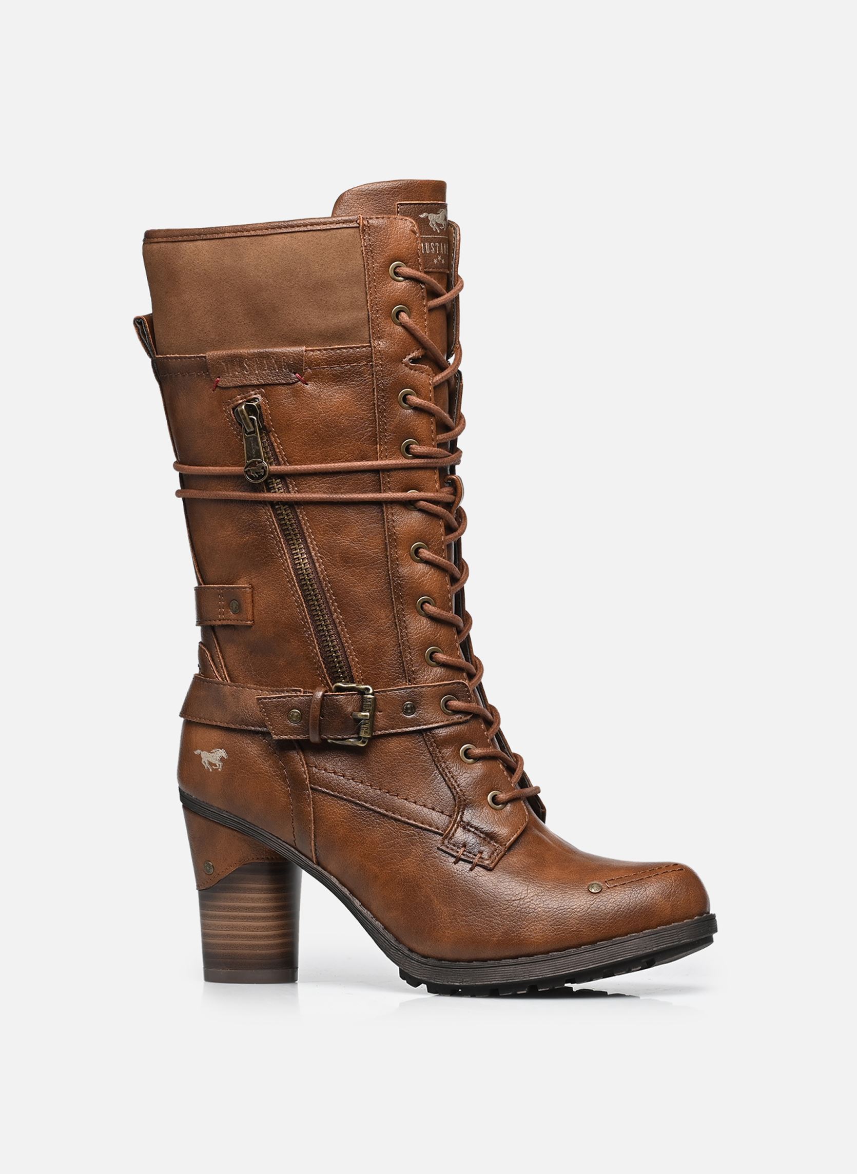 Laarzen 15M0162002 dames bruin Mustang shoes Laarzen 15M0162002 dames bruin BROWN