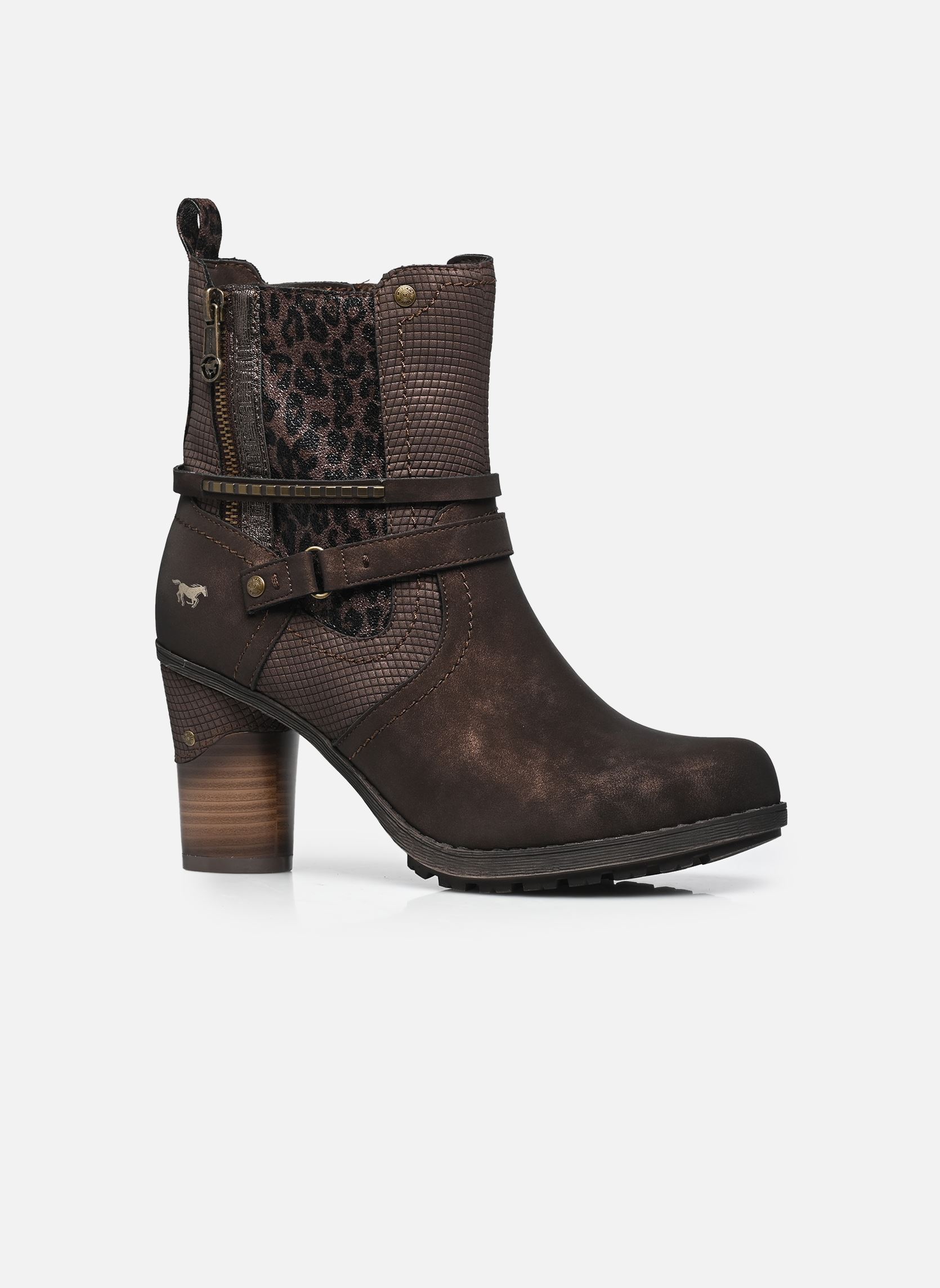 Enkellaarzen en boots 15M0162008 dames bruin Mustang shoes Enkellaarzen en boots 15M0162008 dames bruin MOKKA