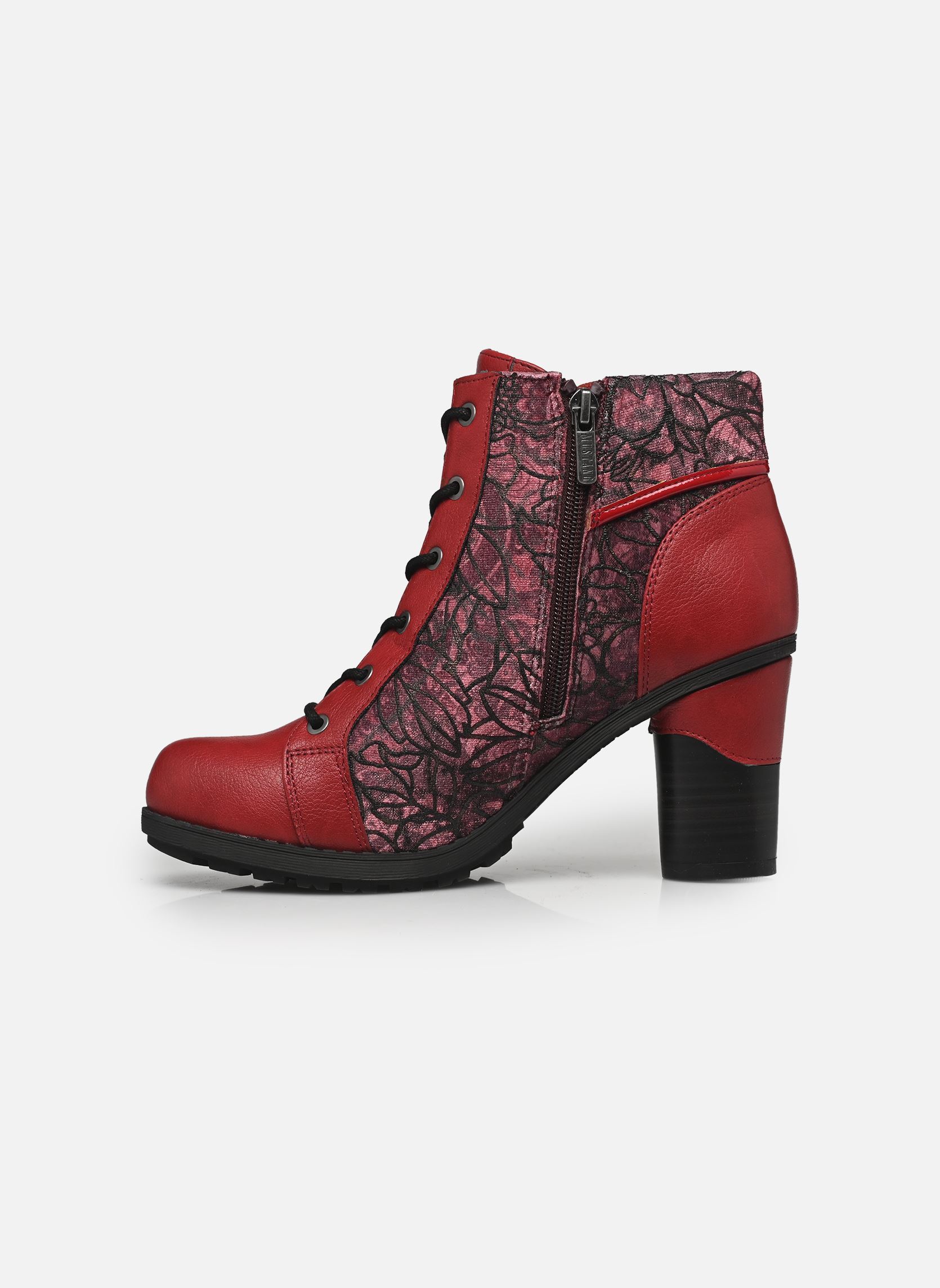Geschnürte Stiefeletten 15M0162011 damen rot Mustang shoes Geschnürte Stiefeletten 15M0162011 damen rot RED-MULTI