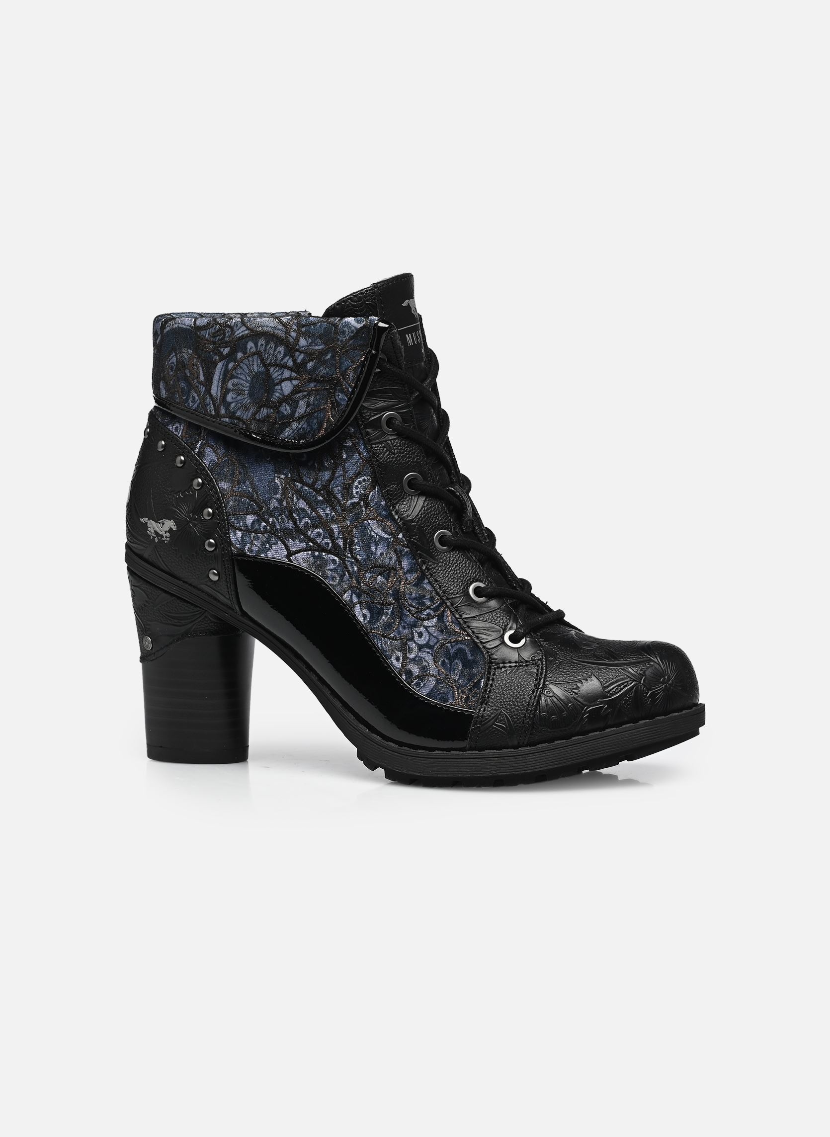 Bottines à lacets 15M0162011 femme noir Mustang shoes Bottines à lacets 15M0162011 femme noir BLACK-MULTI