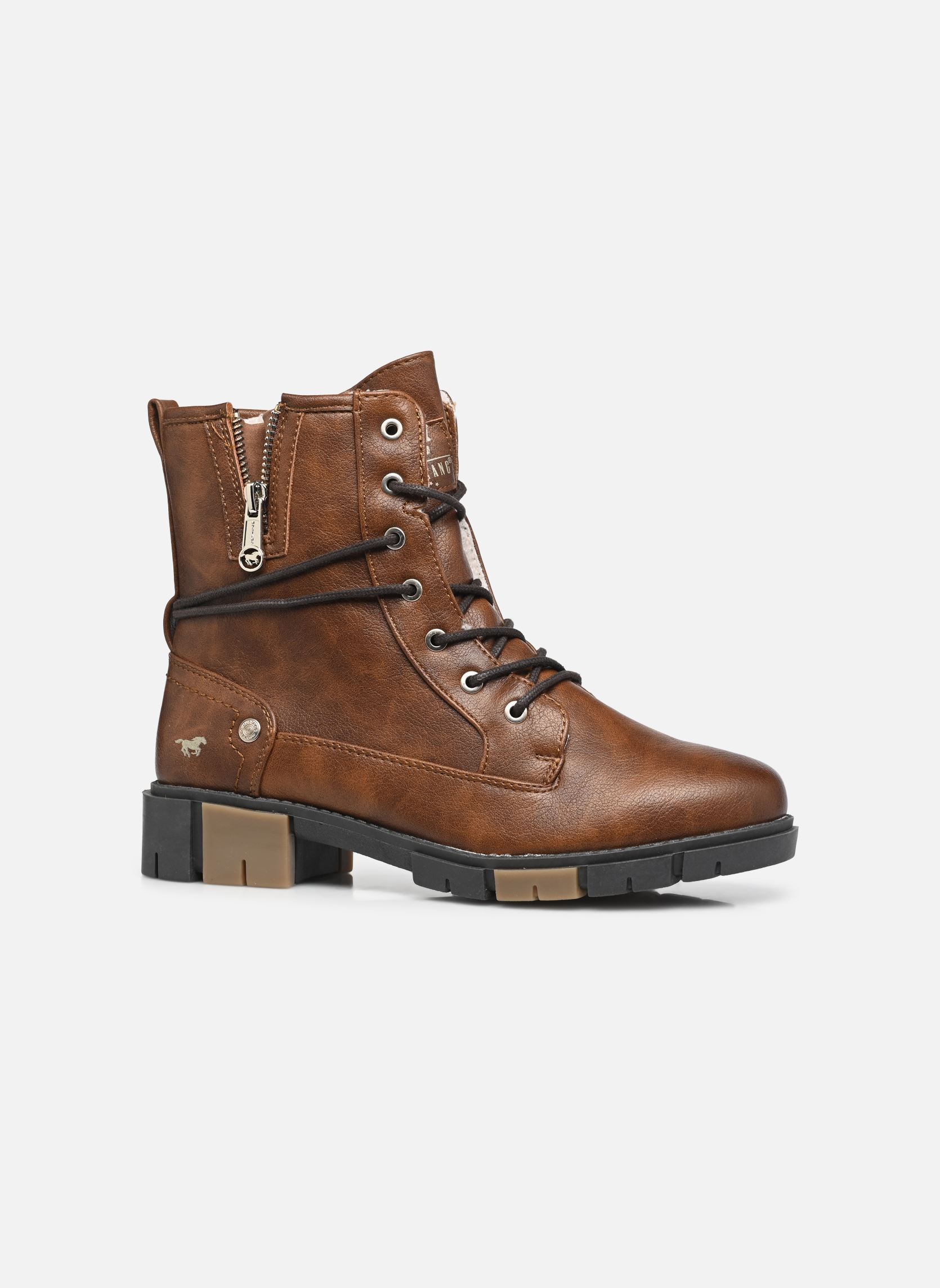 Geschnürte Stiefeletten 15M0322001 damen braun Mustang shoes Geschnürte Stiefeletten 15M0322001 damen braun BROWN