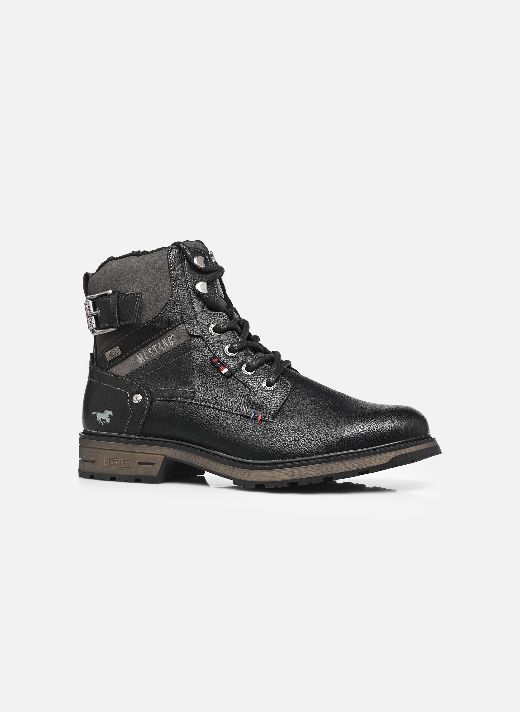 Veterlaarsjes 15M0021001 heren zwart Mustang shoes Veterlaarsjes 15M0021001 heren zwart Black