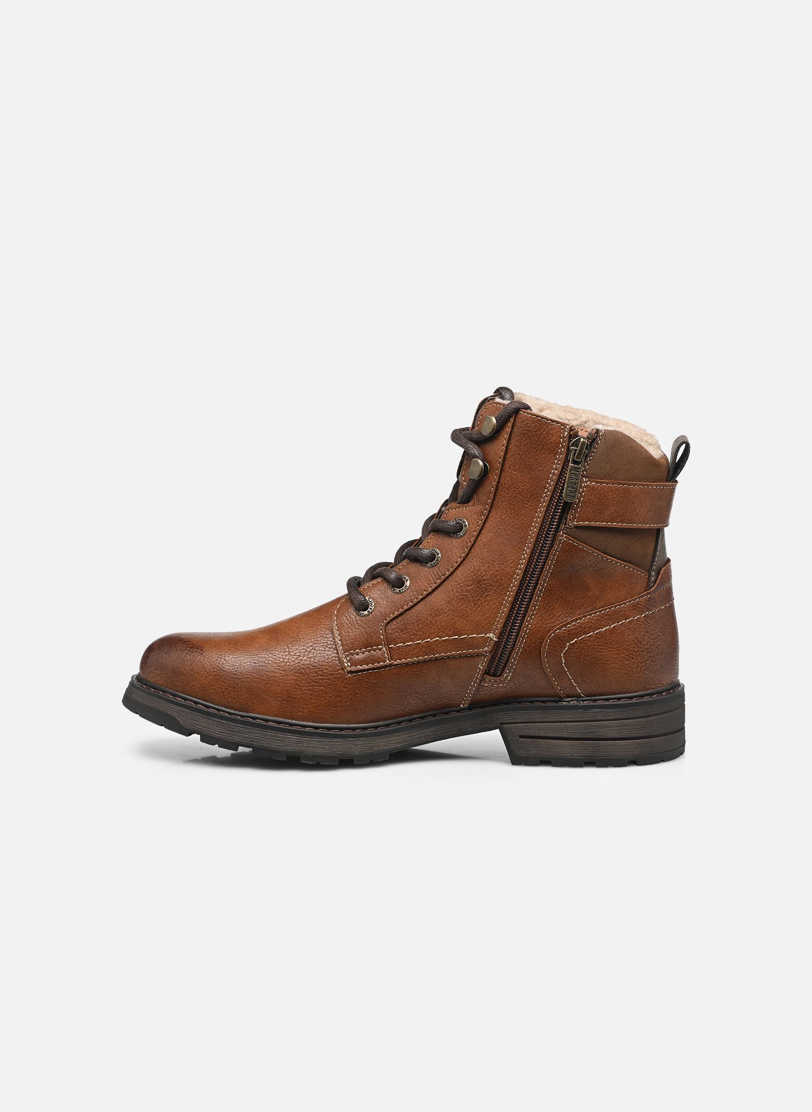 Veterlaarsjes 15M0021001 heren bruin Mustang shoes Veterlaarsjes 15M0021001 heren bruin Brown