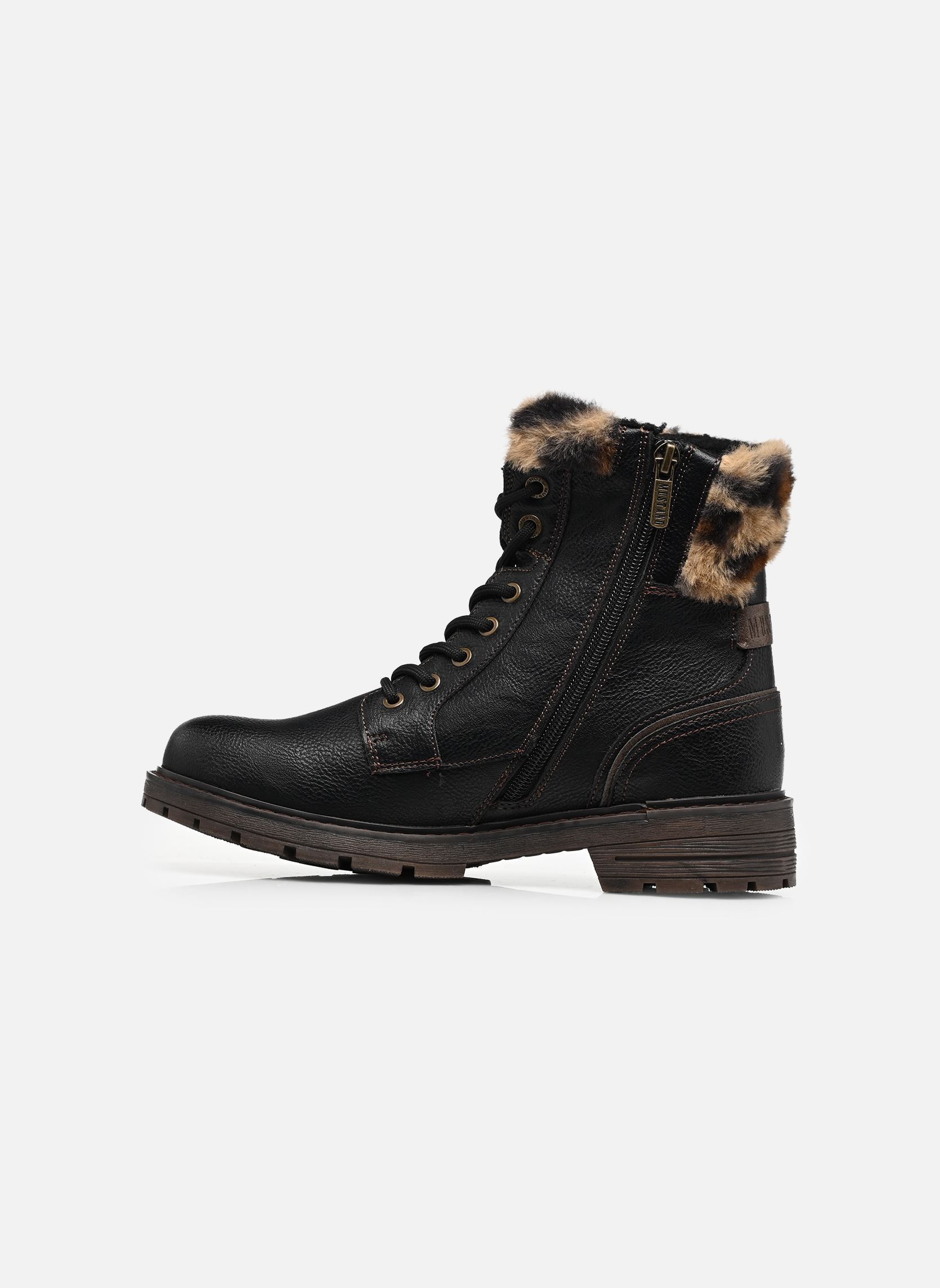 Veterlaarsjes 15M0022005 dames zwart Mustang shoes Veterlaarsjes 15M0022005 dames zwart BLACK