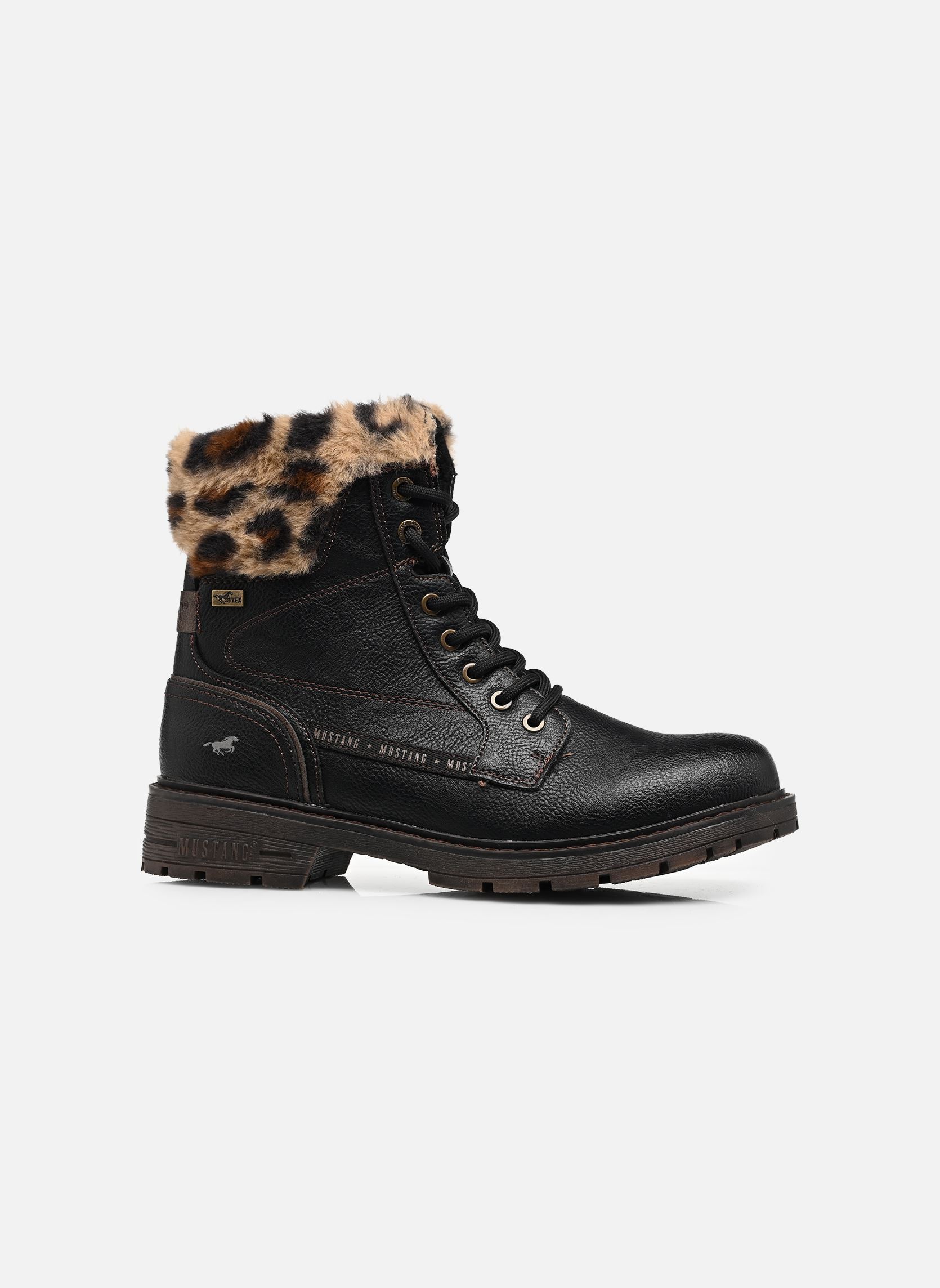 Veterlaarsjes 15M0022005 dames zwart Mustang shoes Veterlaarsjes 15M0022005 dames zwart BLACK