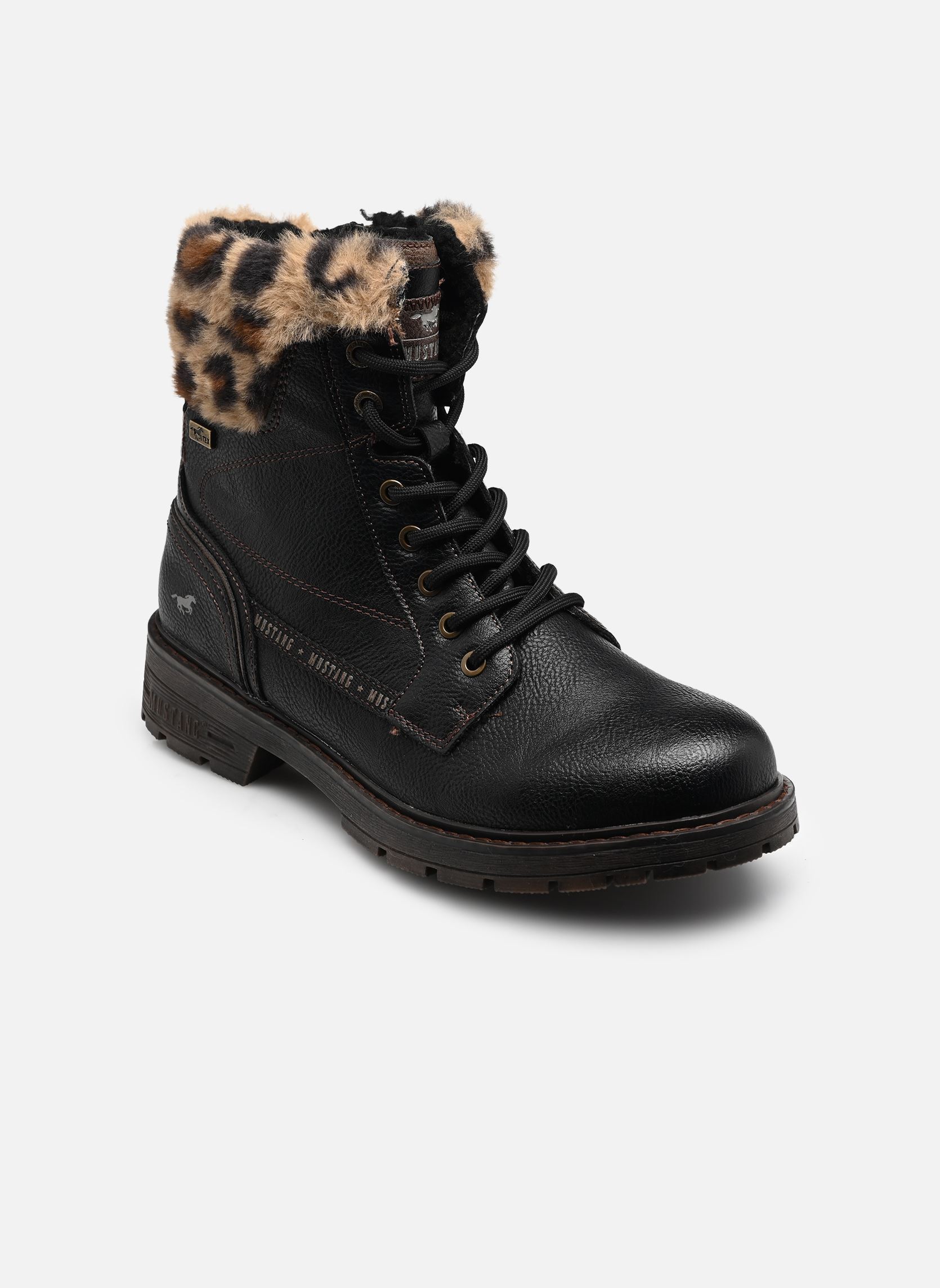 Veterlaarsjes 15M0022005 dames zwart Mustang shoes Veterlaarsjes 15M0022005 dames zwart BLACK