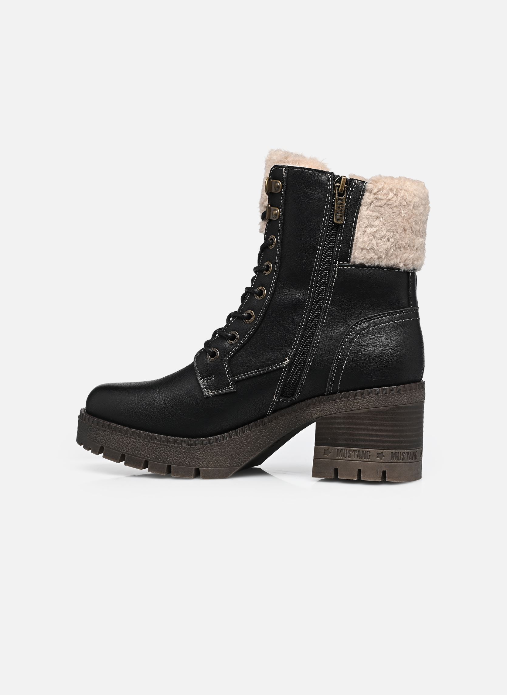 Veterlaarsjes 15M0032002 dames zwart Mustang shoes Veterlaarsjes 15M0032002 dames zwart Black