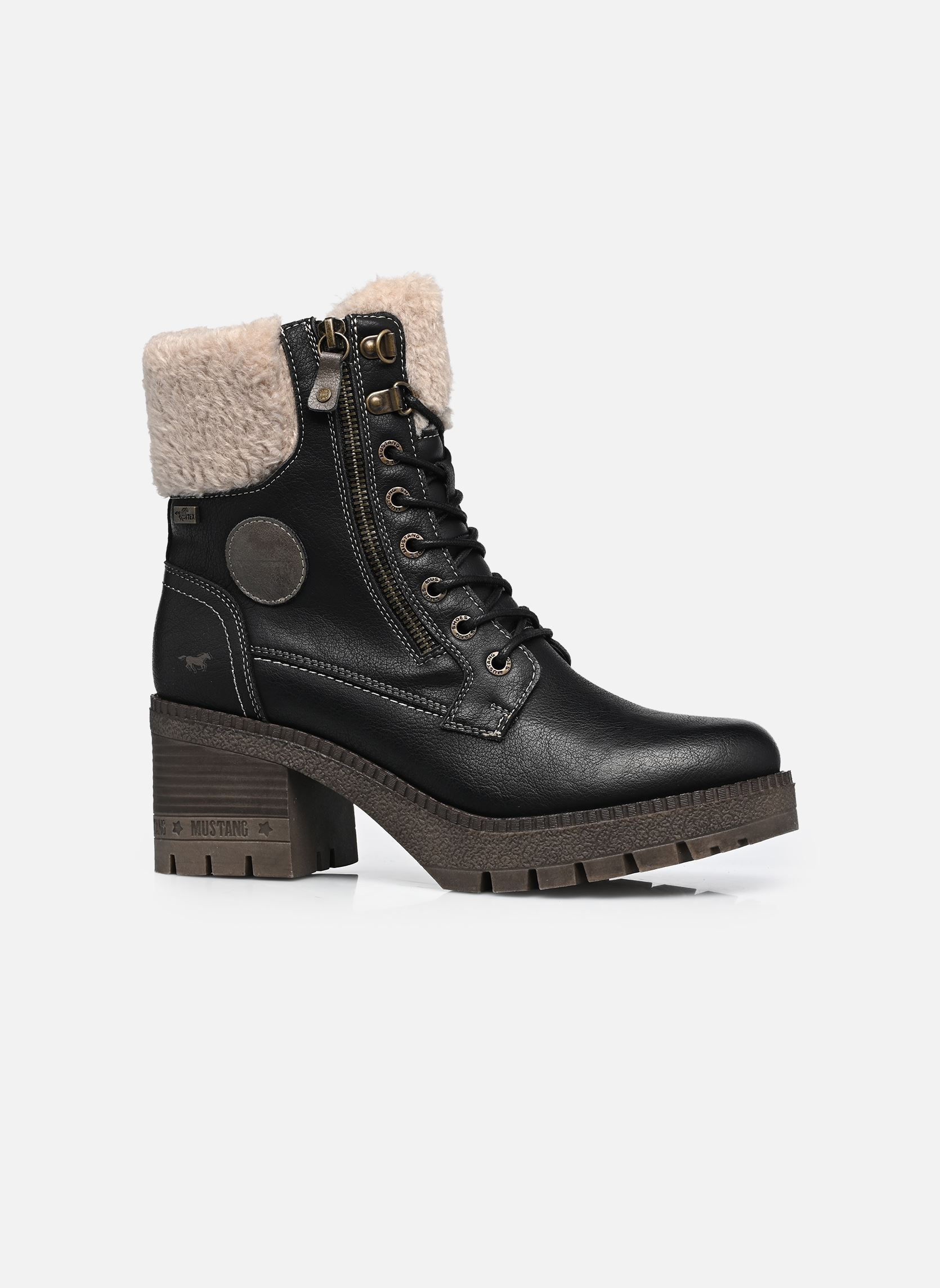 Veterlaarsjes 15M0032002 dames zwart Mustang shoes Veterlaarsjes 15M0032002 dames zwart Black