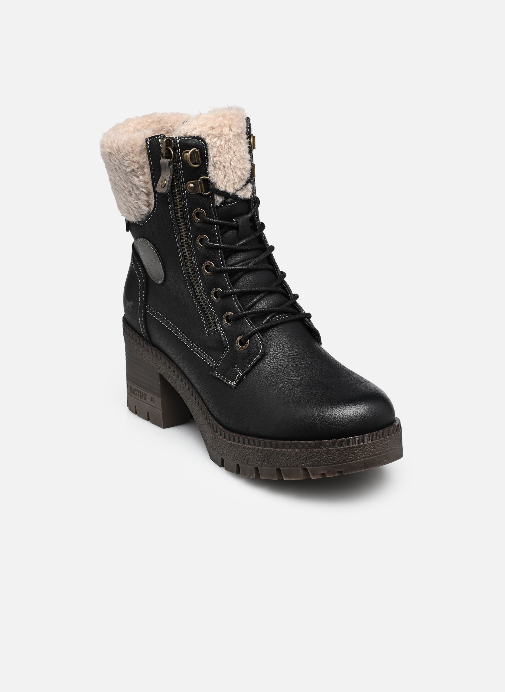 Veterlaarsjes 15M0032002 dames zwart Mustang shoes Veterlaarsjes 15M0032002 dames zwart Black