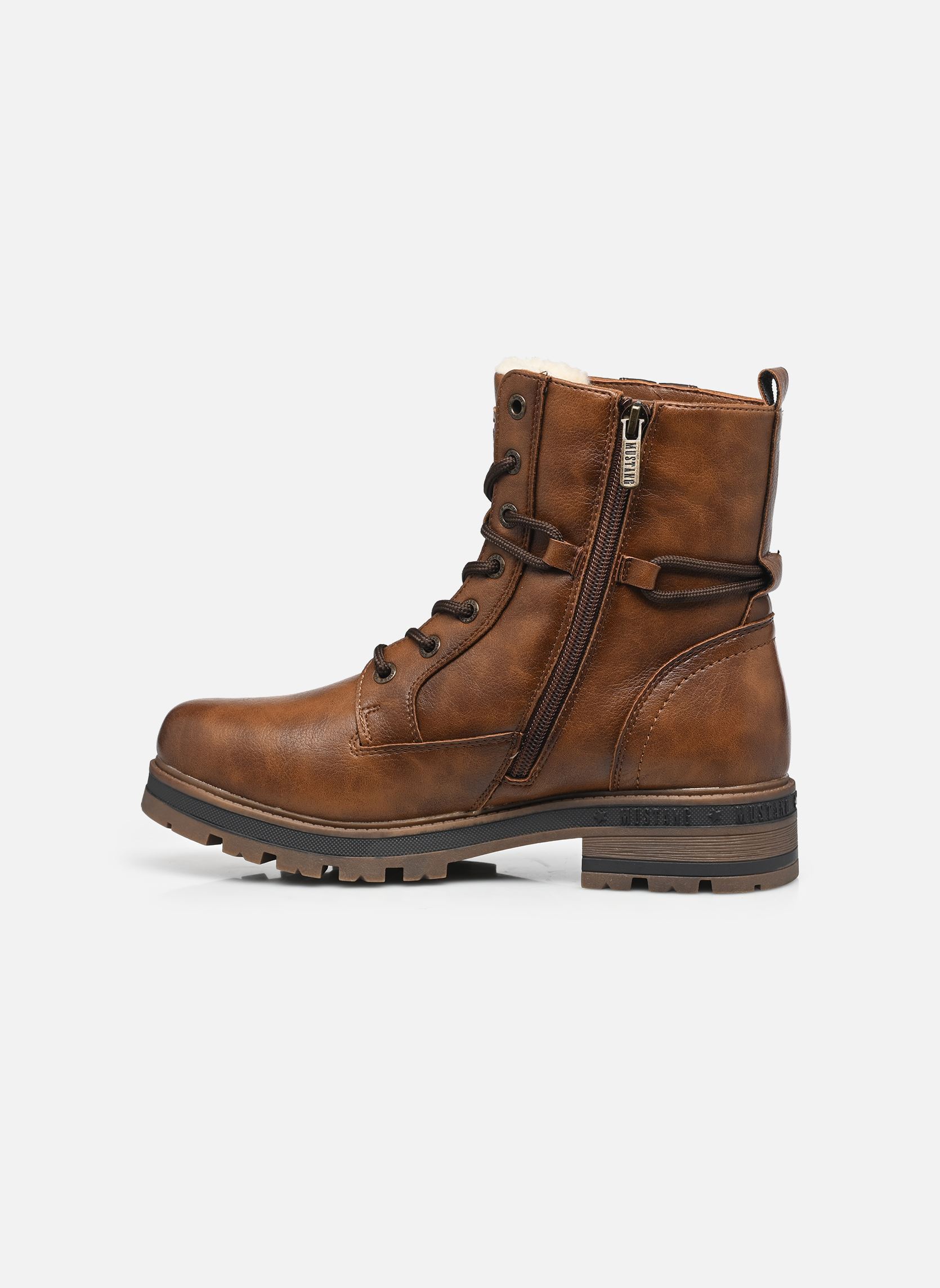 Mustang Stivaletti Donna Caldo Imbottita Schnuerboot Con Fibbia 1443-601