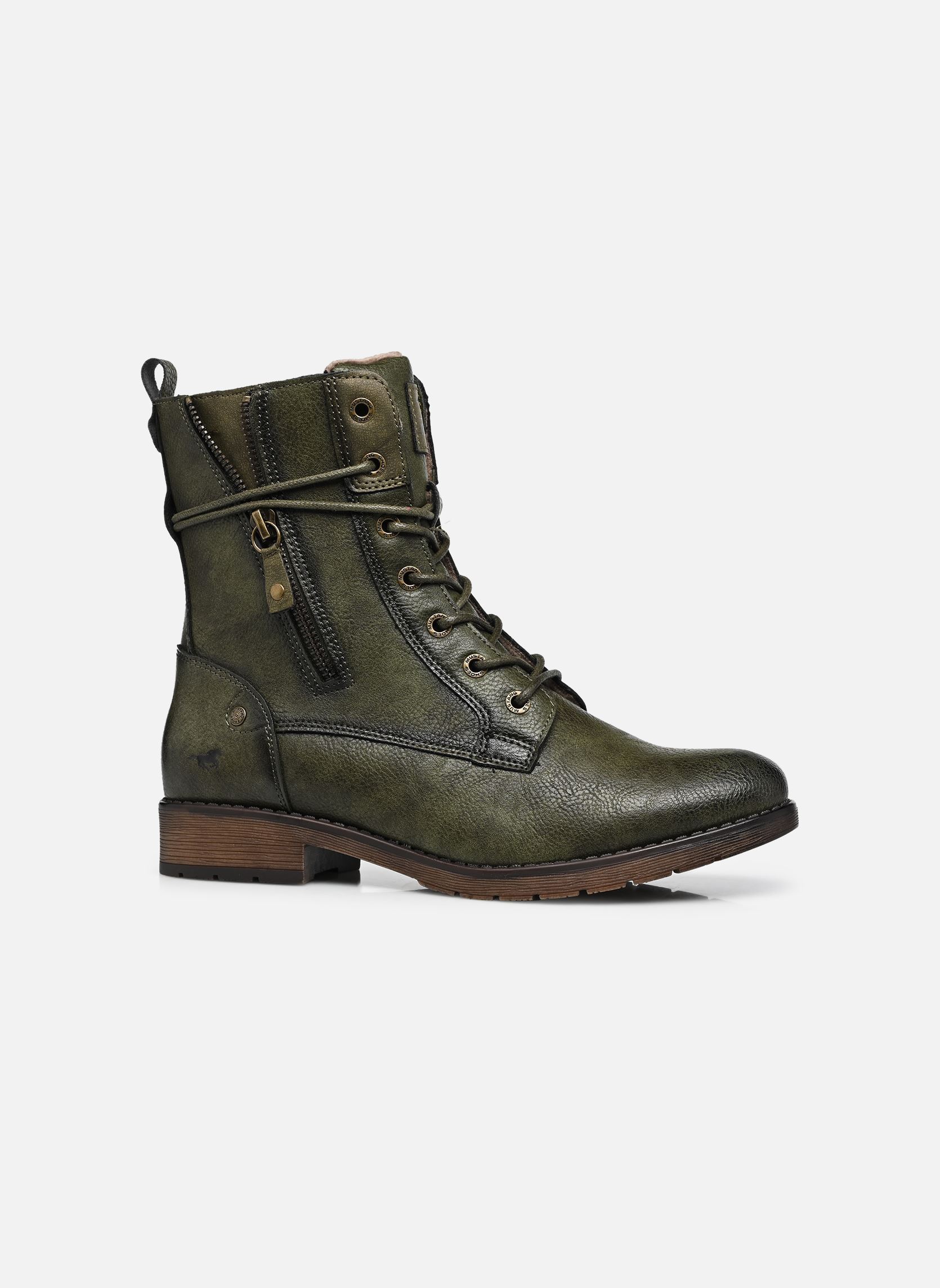 Geschnürte Stiefeletten 15M0052001 damen grün Mustang shoes Geschnürte Stiefeletten 15M0052001 damen grün KHAKI