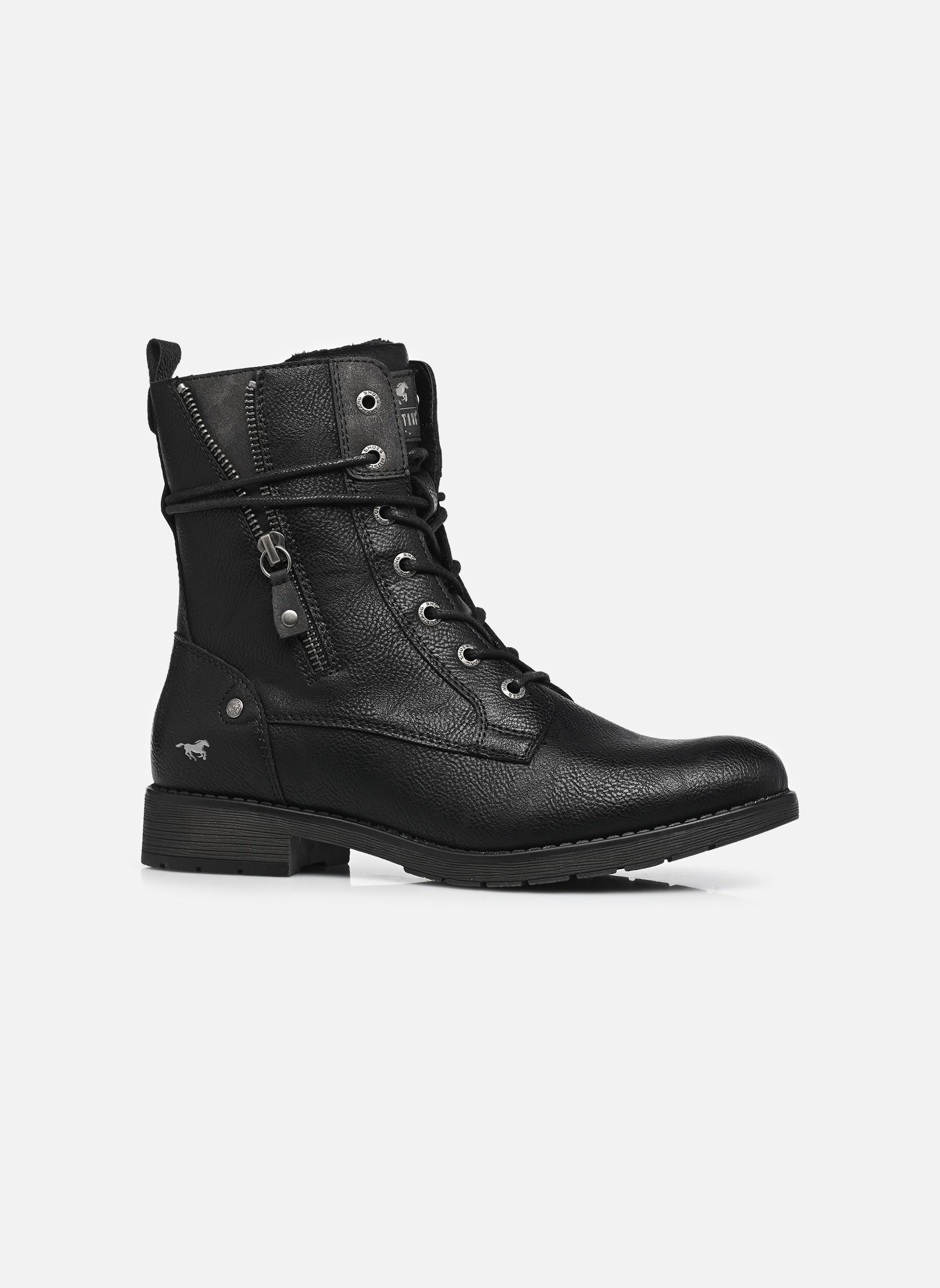 Bottines à lacets 15M0052001 femme noir Mustang shoes Bottines à lacets 15M0052001 femme noir BLACK