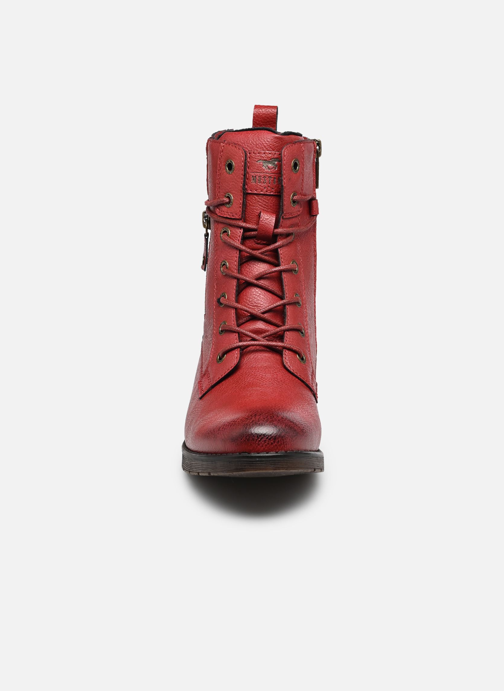 Bottines à lacets 15M0052008 femme rouge Mustang shoes Bottines à lacets 15M0052008 femme rouge RED