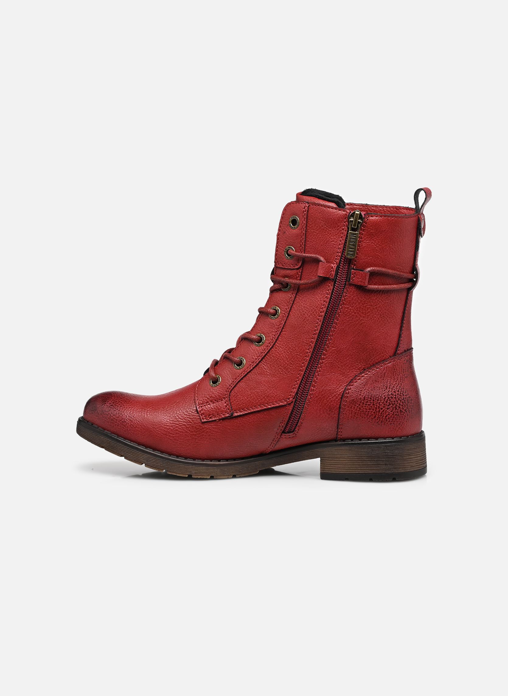 Bottines à lacets 15M0052008 femme rouge Mustang shoes Bottines à lacets 15M0052008 femme rouge RED