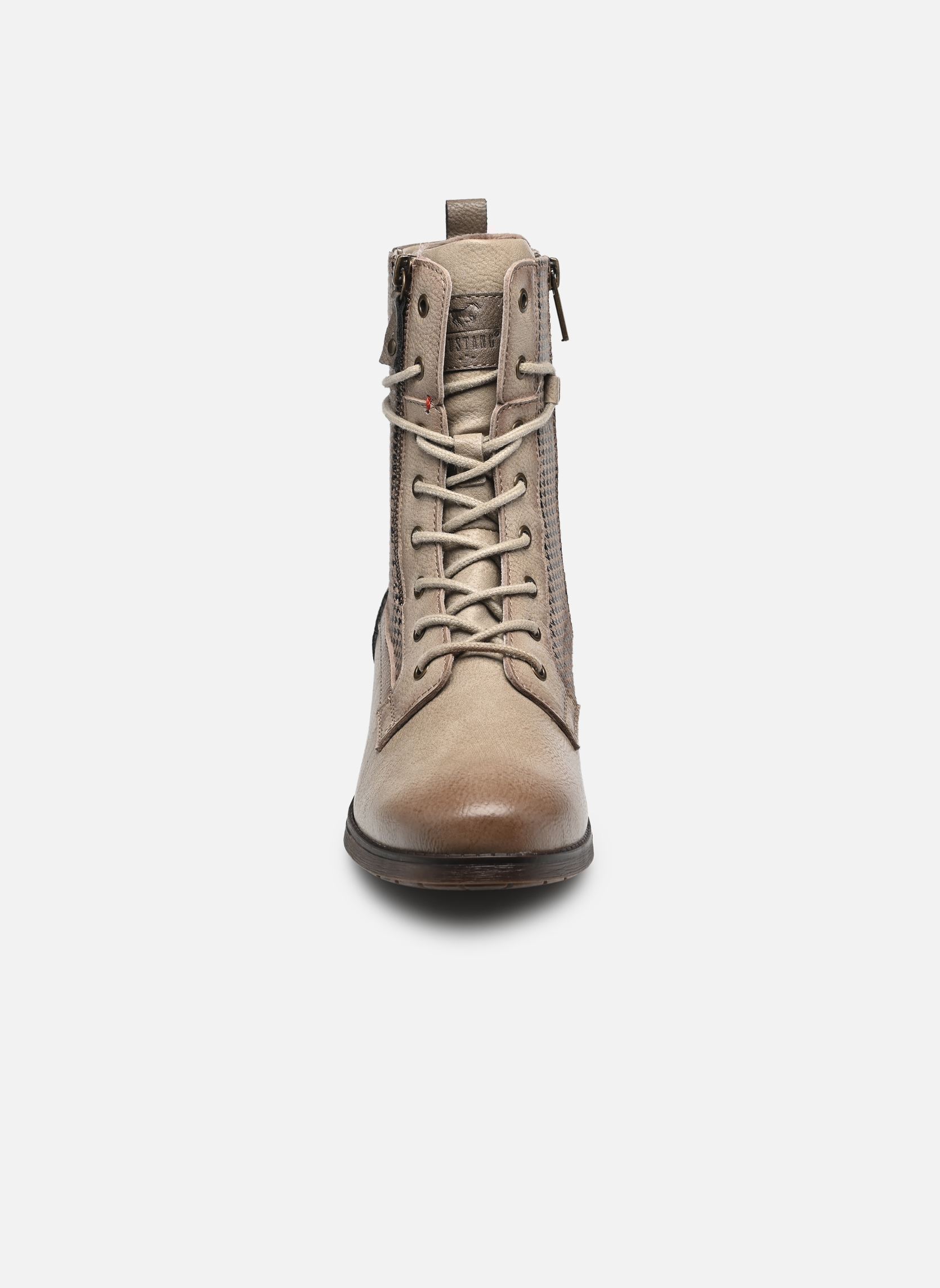 Bottines à lacets 15M0062001 femme blanc Mustang shoes Bottines à lacets 15M0062001 femme blanc Offwhite
