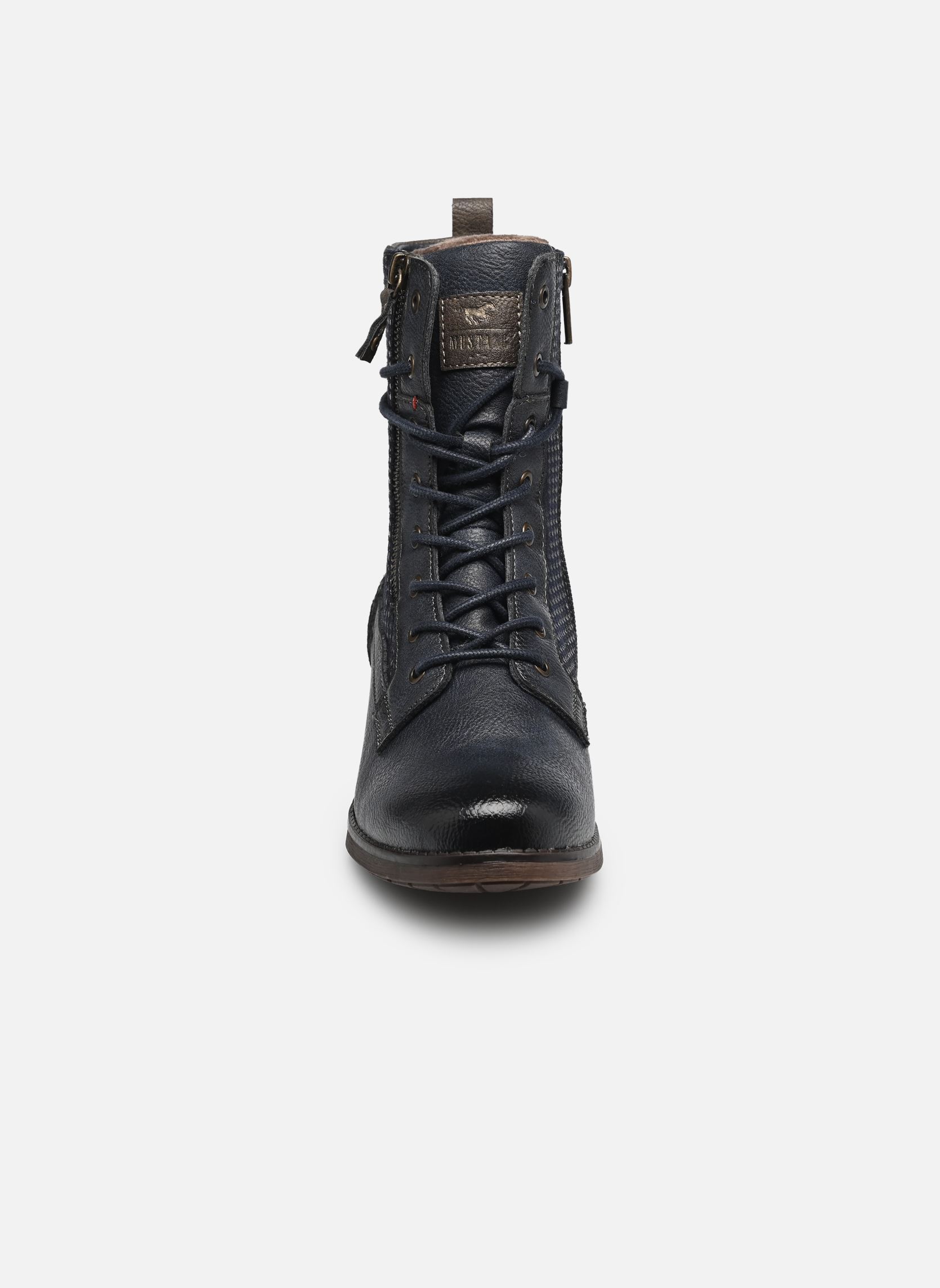 Bottines à lacets 15M0062001 femme bleu Mustang shoes Bottines à lacets 15M0062001 femme bleu Navy