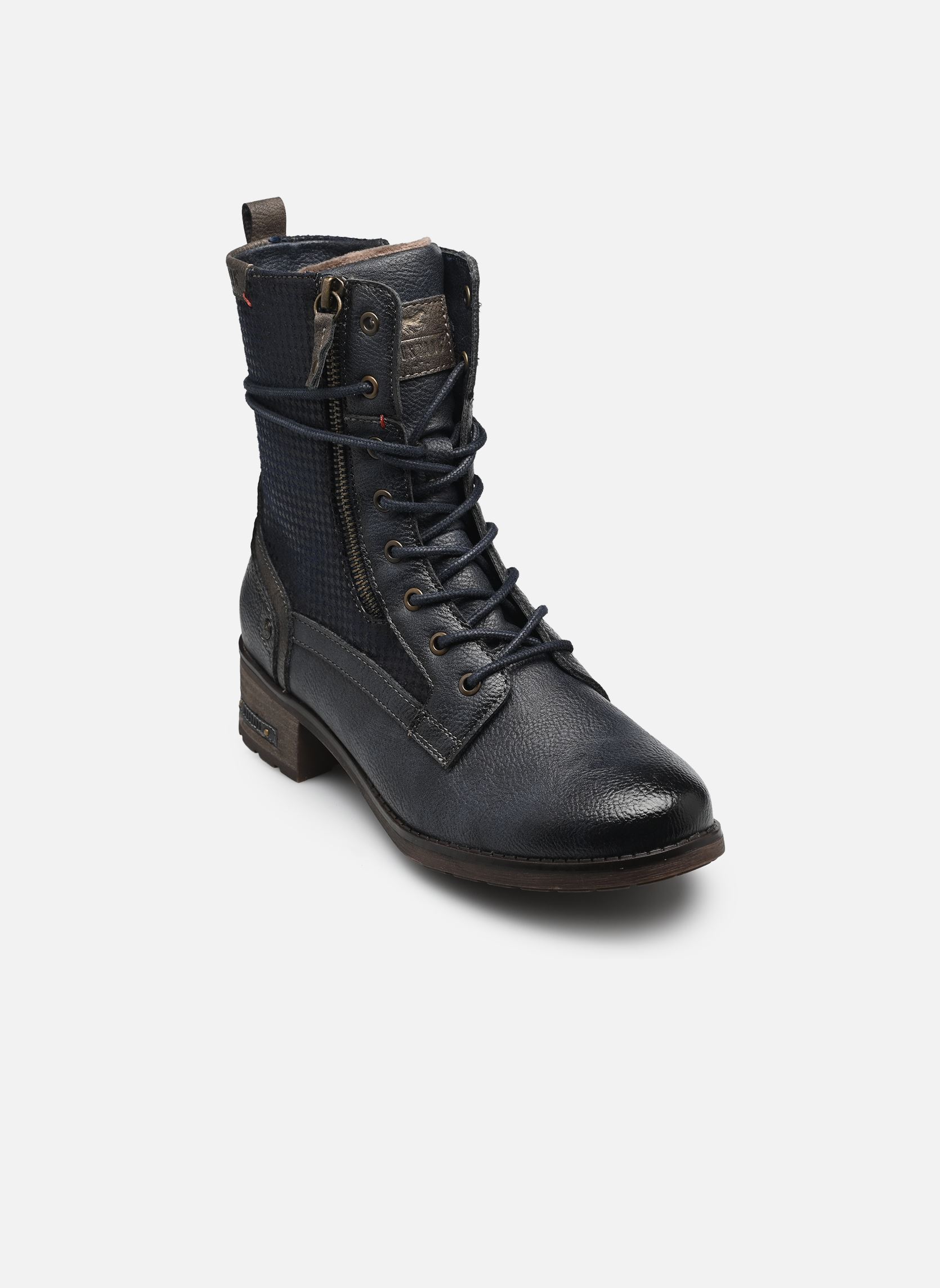 Bottines à lacets 15M0062001 femme bleu Mustang shoes Bottines à lacets 15M0062001 femme bleu Navy