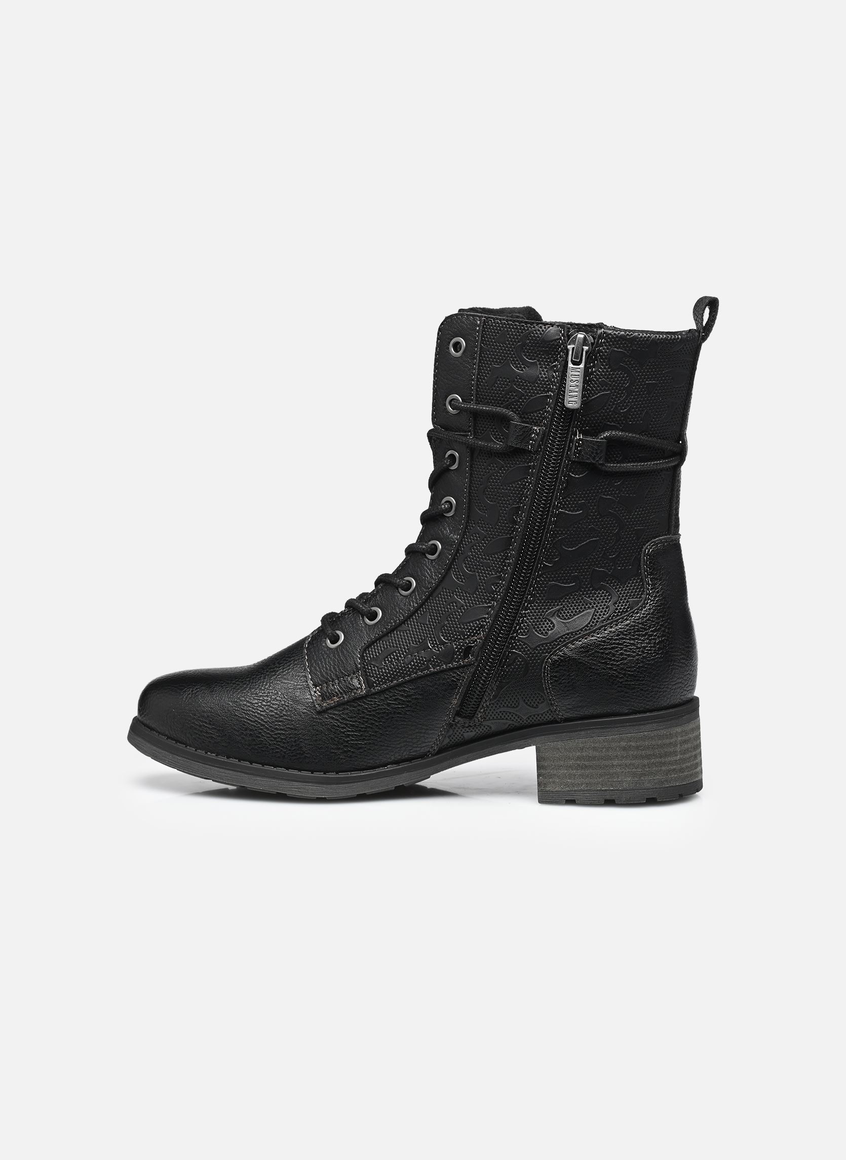 Bottines à lacets 15M0062002 femme noir Mustang shoes Bottines à lacets 15M0062002 femme noir BLACK