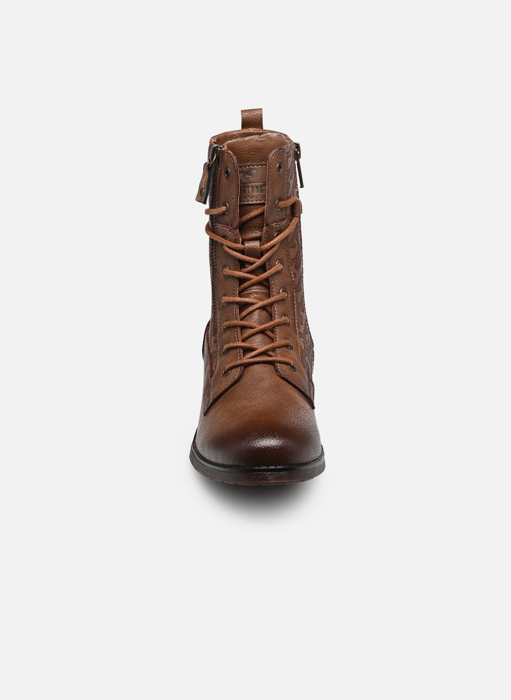 Veterlaarsjes 15M0062002 dames bruin Mustang shoes Veterlaarsjes 15M0062002 dames bruin COGNAC