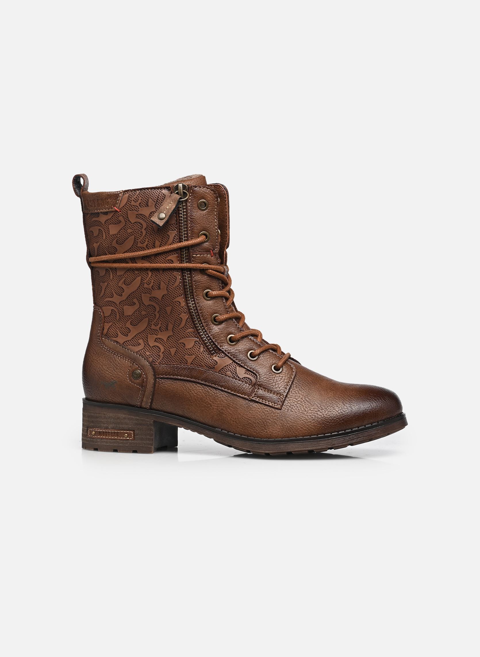 Veterlaarsjes 15M0062002 dames bruin Mustang shoes Veterlaarsjes 15M0062002 dames bruin COGNAC