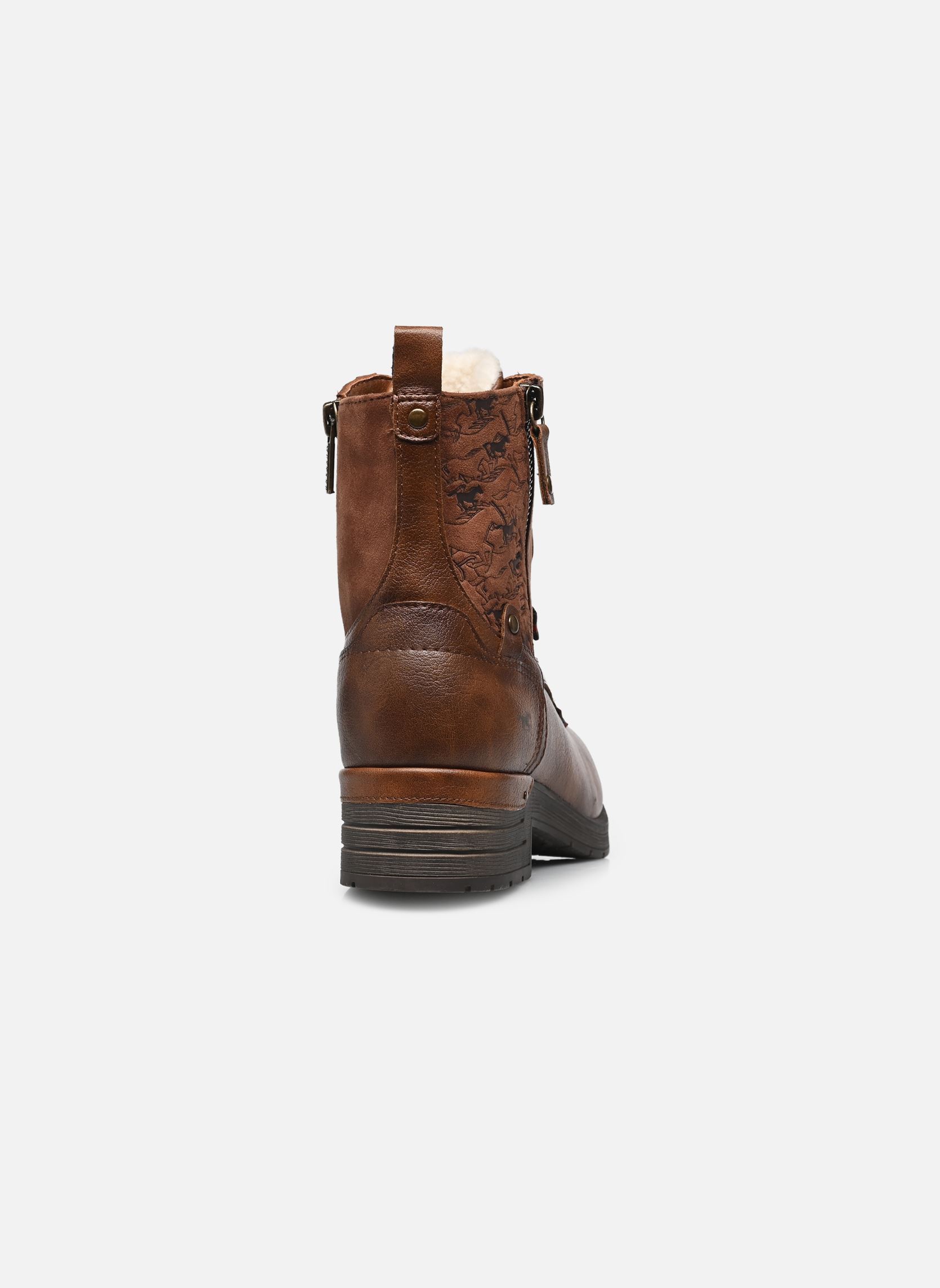 Bottines à lacets 15M0072003 femme marron Mustang shoes Bottines à lacets 15M0072003 femme marron BROWN