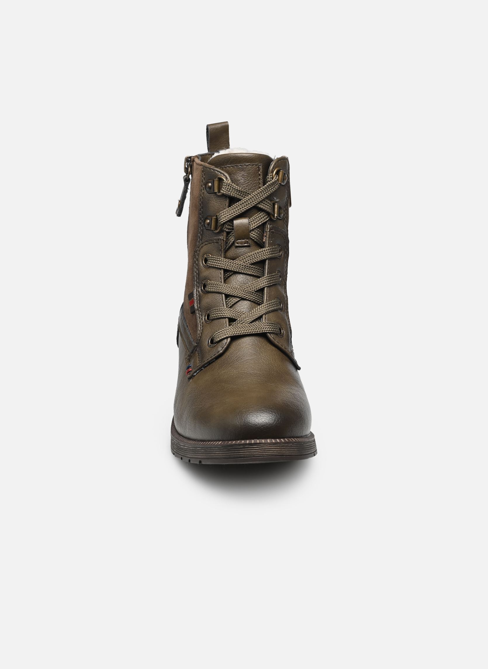 Bottines à lacets 15M0072003 femme vert Mustang shoes Bottines à lacets 15M0072003 femme vert MUD