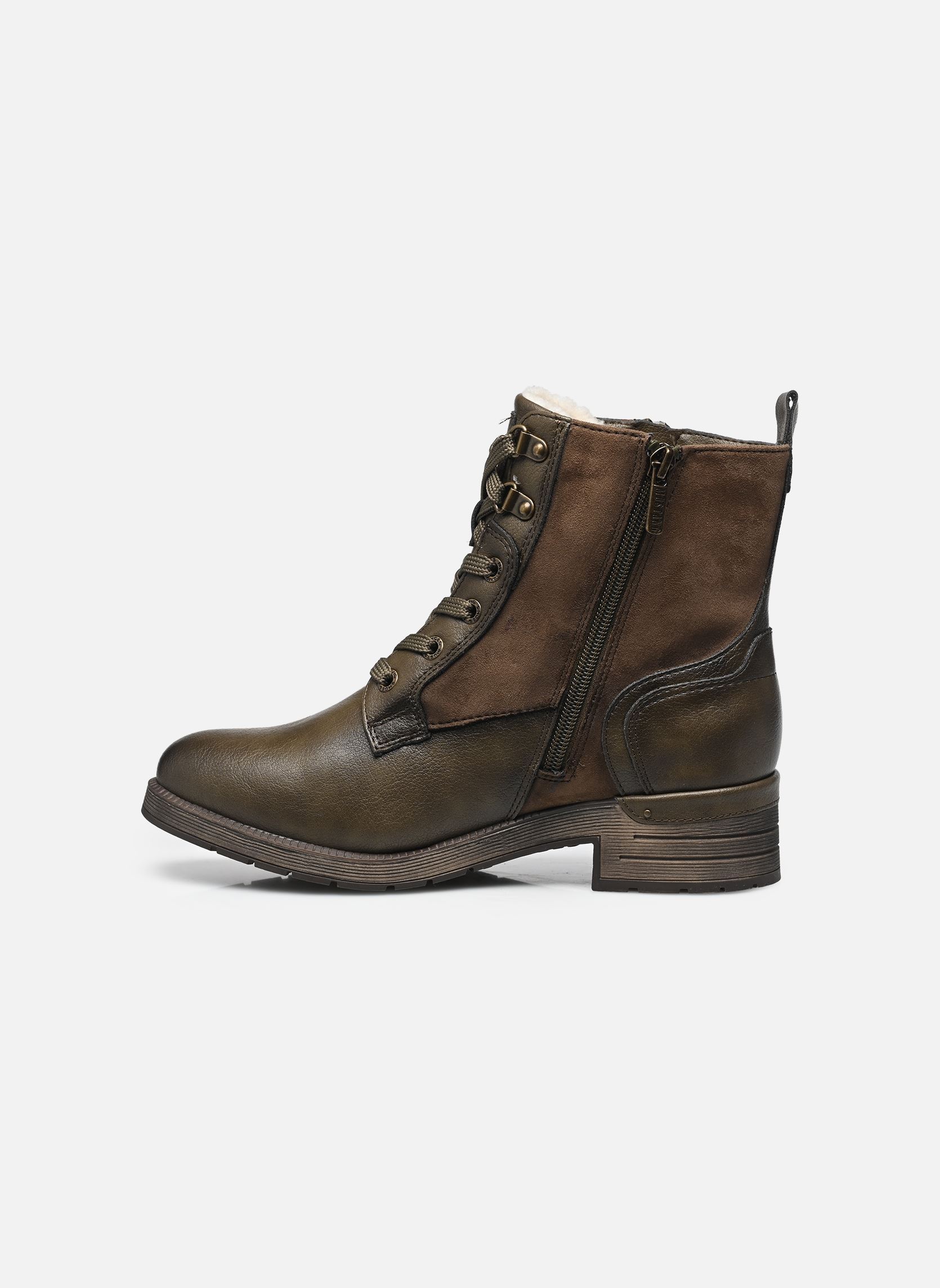 Bottines à lacets 15M0072003 femme vert Mustang shoes Bottines à lacets 15M0072003 femme vert MUD