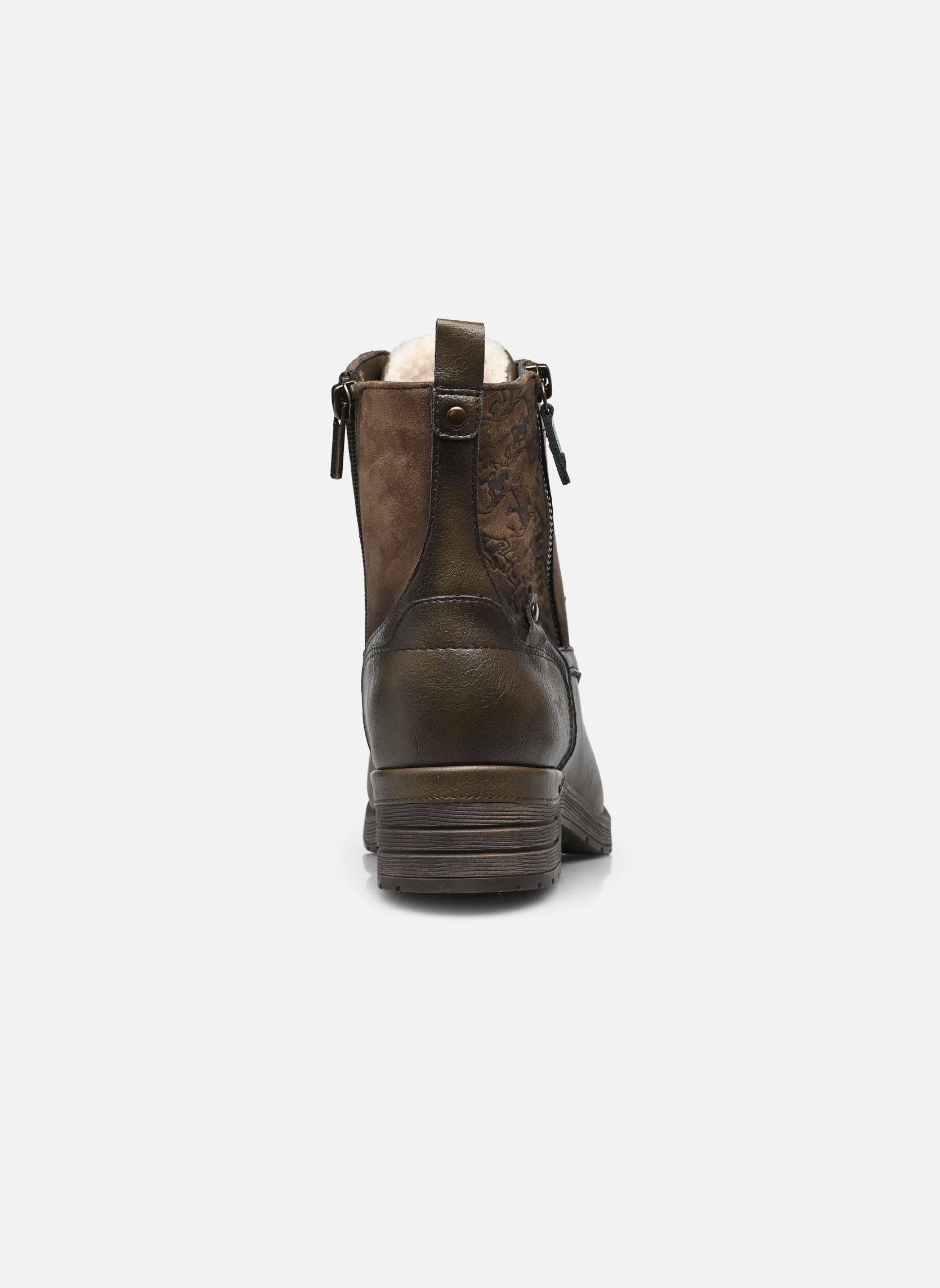 Bottines à lacets 15M0072003 femme vert Mustang shoes Bottines à lacets 15M0072003 femme vert MUD