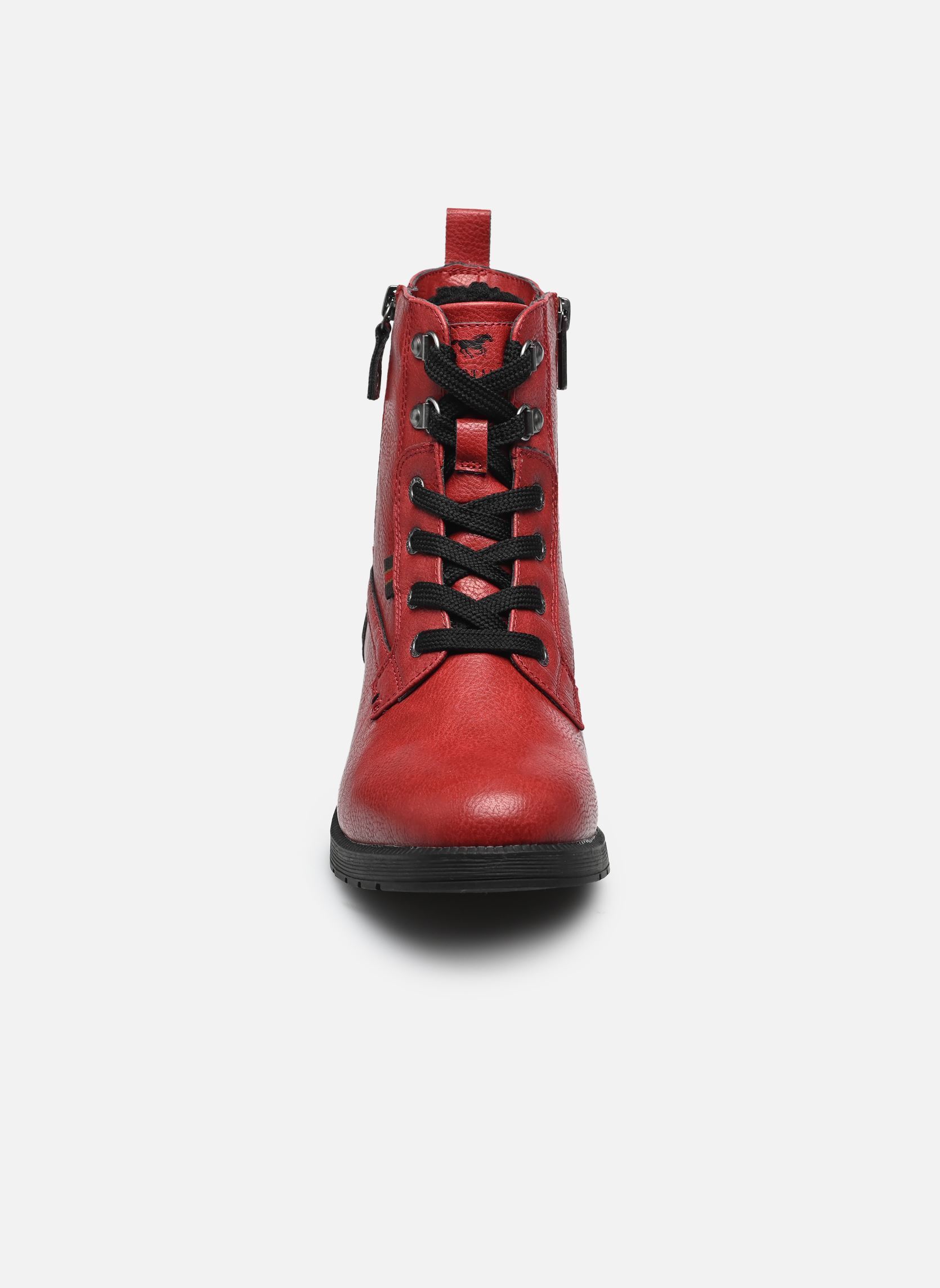 Bottines à lacets 15M0072005 femme rouge Mustang shoes Bottines à lacets 15M0072005 femme rouge Red