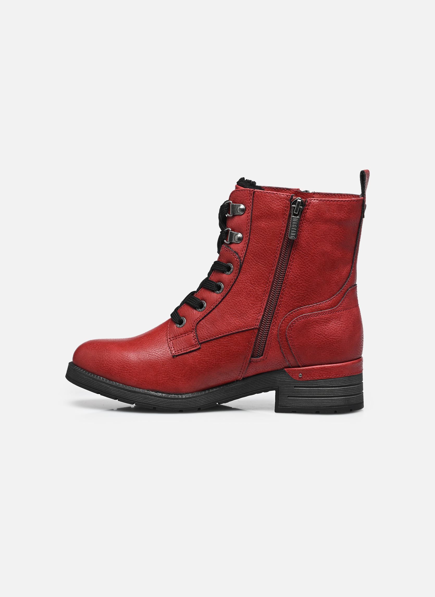 Bottines à lacets 15M0072005 femme rouge Mustang shoes Bottines à lacets 15M0072005 femme rouge Red