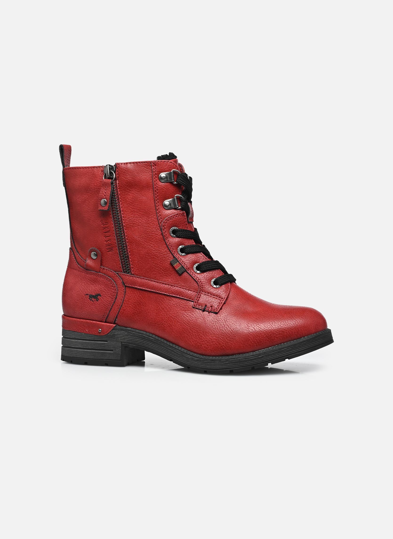 Bottines à lacets 15M0072005 femme rouge Mustang shoes Bottines à lacets 15M0072005 femme rouge Red