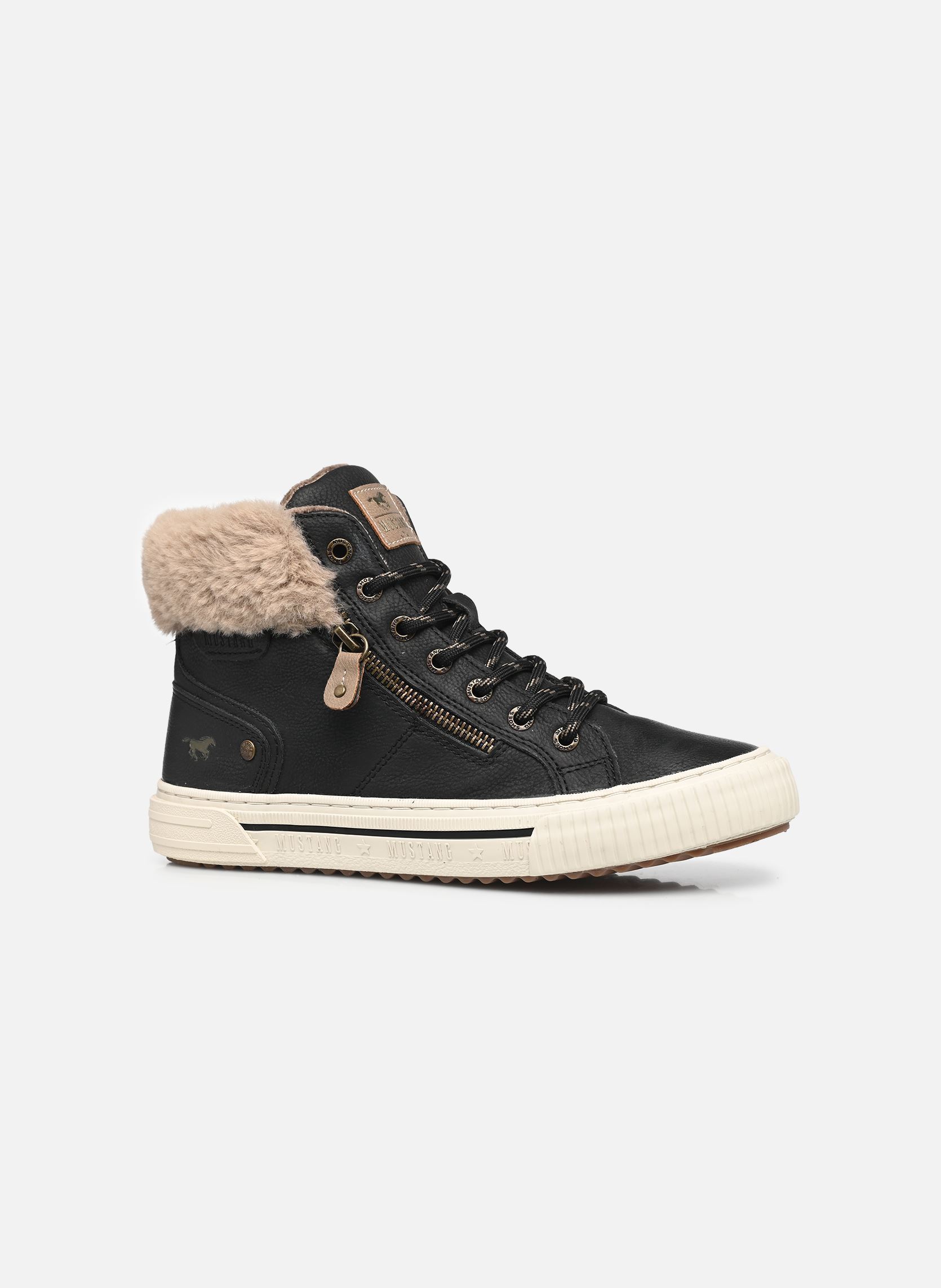 Baskets montantes 15M0112003 femme noir Mustang shoes Baskets montantes 15M0112003 femme noir BLACK