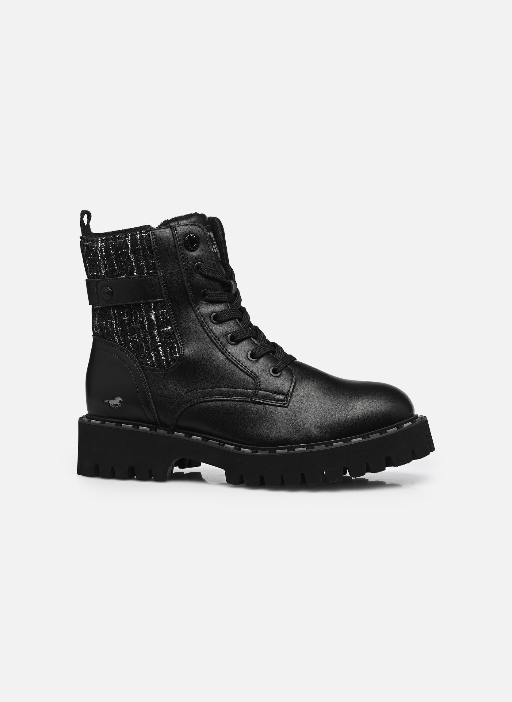 Bottines à lacets 15M0302007 femme noir Mustang shoes Bottines à lacets 15M0302007 femme noir Black