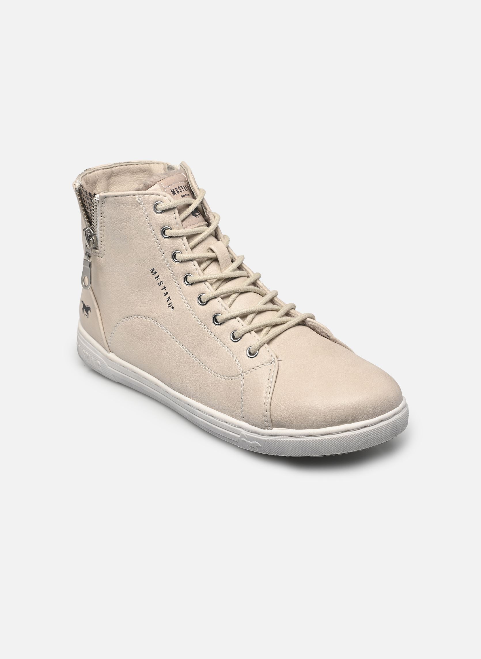 Baskets montantes 15M0342001 femme blanc Mustang shoes Baskets montantes 15M0342001 femme blanc Ivory