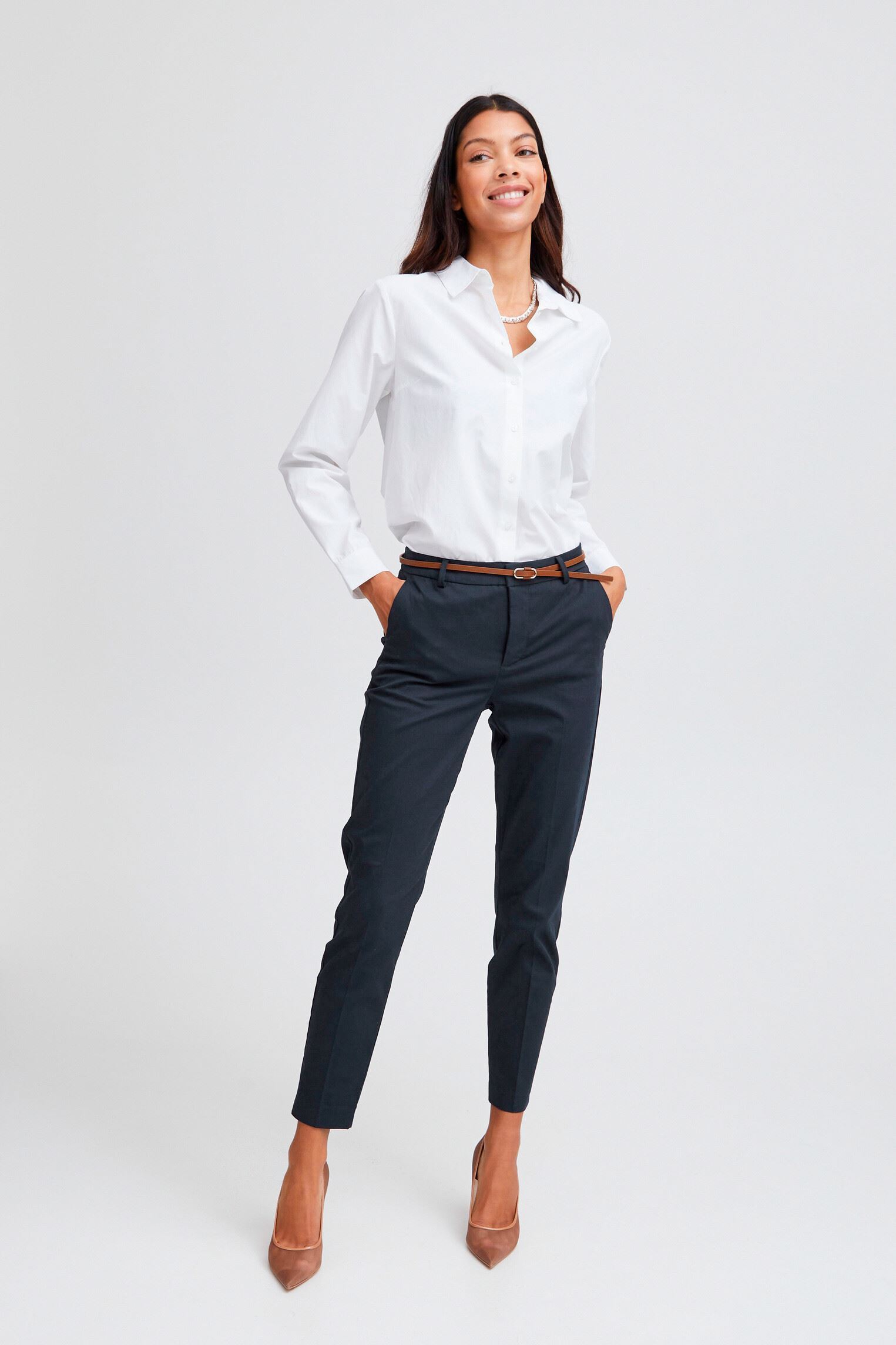 Pantalons BYDAYS CIGARET PANTS 2 femme bleu B-Young Pantalons BYDAYS CIGARET PANTS 2 femme bleu Copenhagen Night