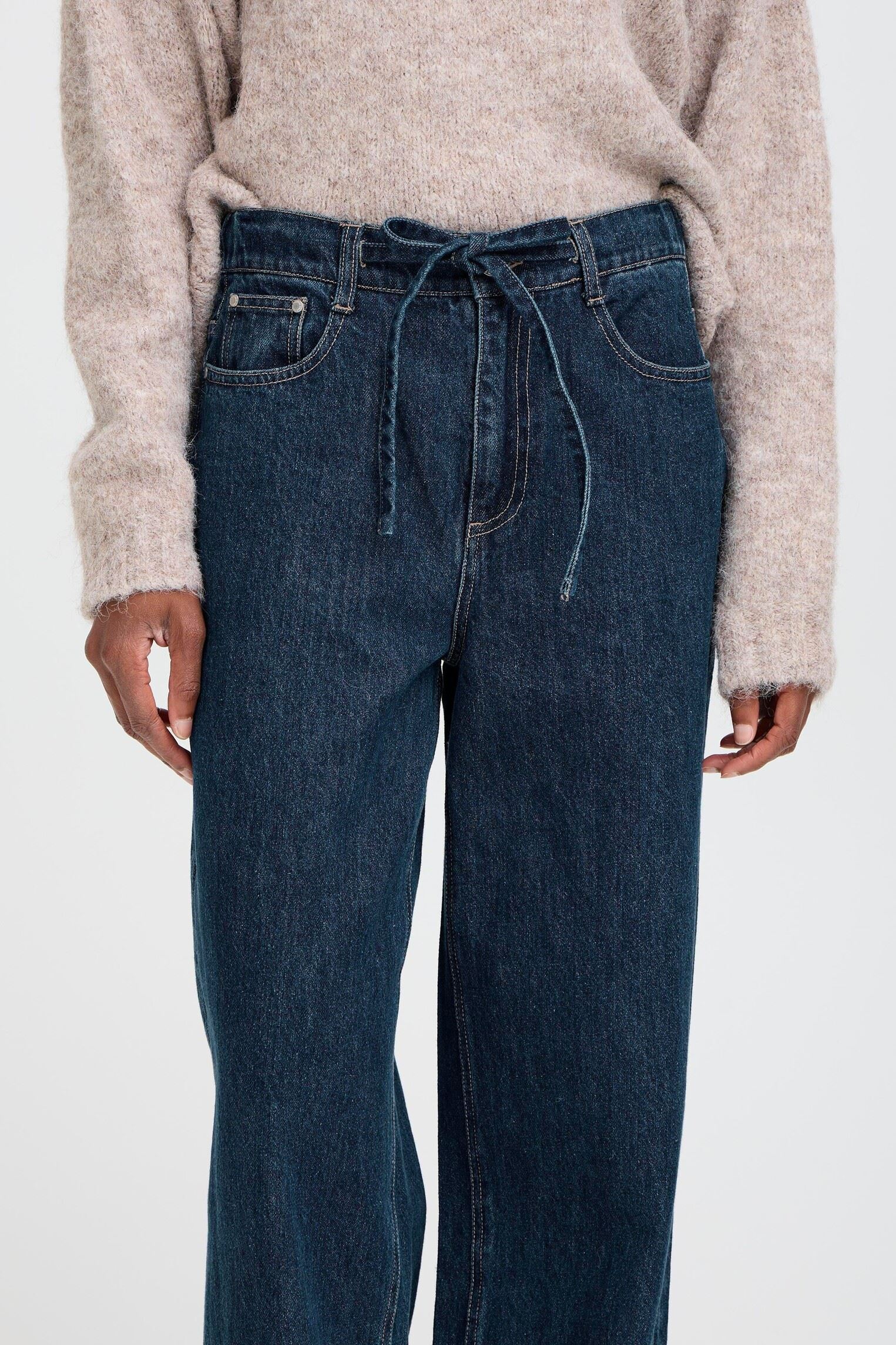 Jeans larghi BYLUKAN JEANS - donna blu B-Young Jeans larghi BYLUKAN JEANS - donna blu DARK BLUE DENIM