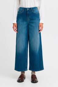 Wijde jeans / Flared Jeans BYKOMMA EMB JEANS - dames blauw