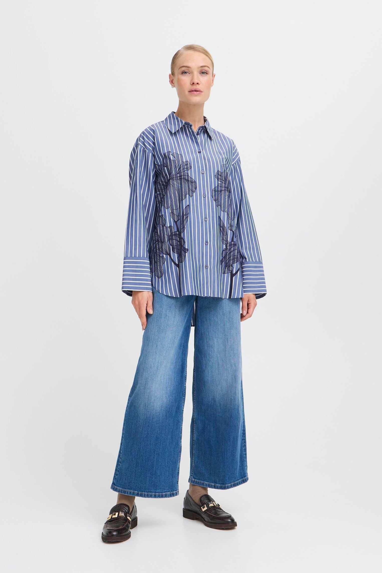 Camicie a maniche lunghe BYFIRAS FLOWER SHIRT - donna blu B-Young Camicie a maniche lunghe BYFIRAS FLOWER SHIRT - donna blu BLUE QUARTZ MIX