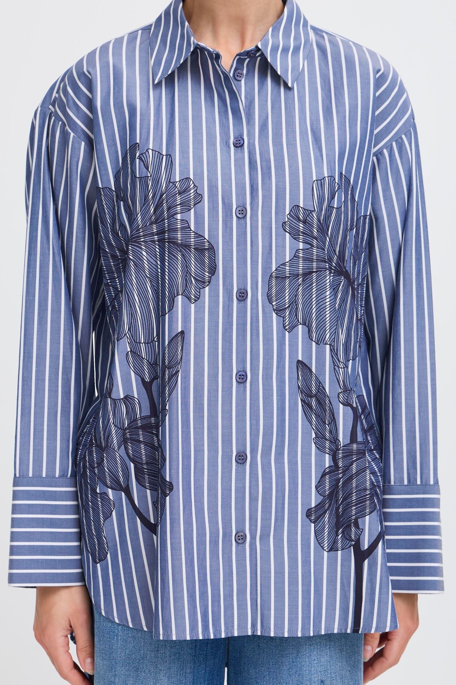 Camicie a maniche lunghe BYFIRAS FLOWER SHIRT - donna blu B-Young Camicie a maniche lunghe BYFIRAS FLOWER SHIRT - donna blu BLUE QUARTZ MIX